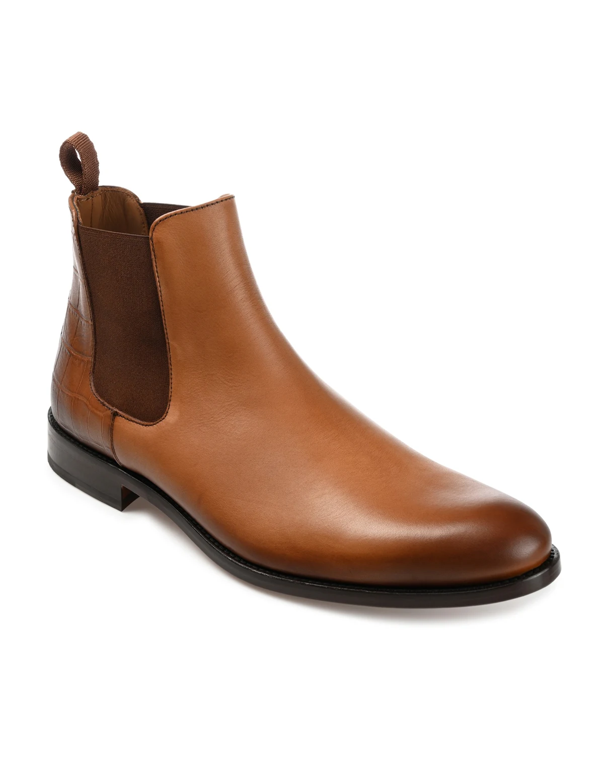 Men's Hiro Leather and Embossed Croc Detailing Chelsea Boots
