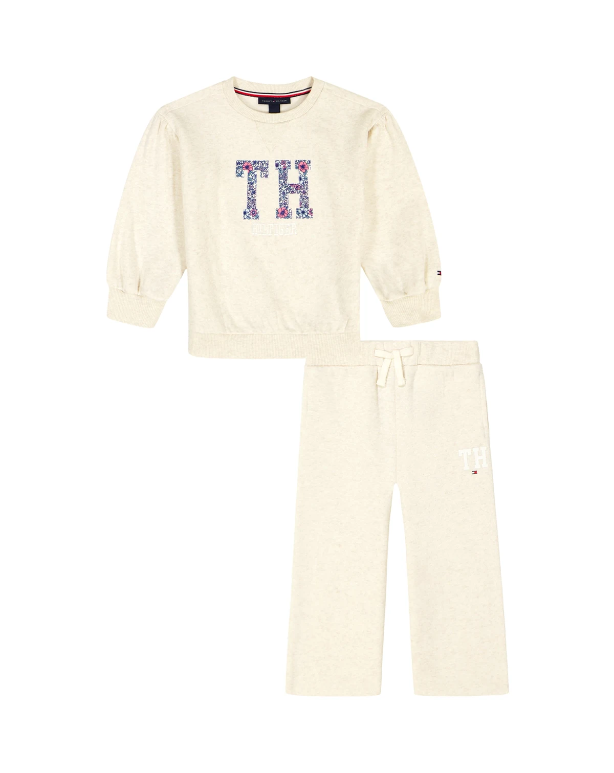 Girls' Toddler 2T-4T Crewneck Top and Wide-Leg Pants, 2-Piece Set