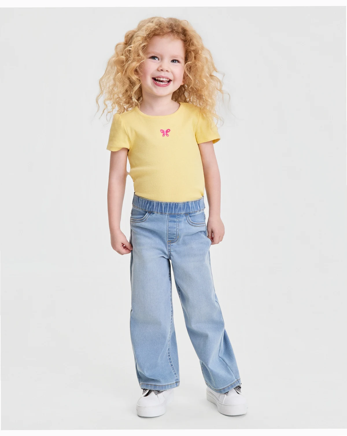 Girls' 12M-5T Wide-Leg Pull-On Jeans, Macy's Exclusive