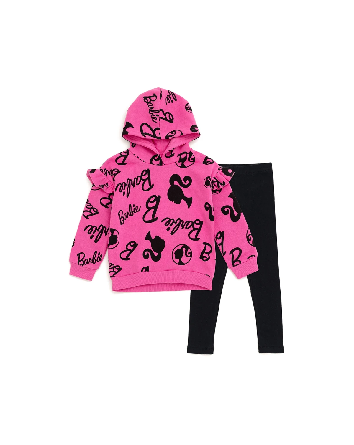 Toddler Girls Fleece Hoodie and Leggings Outfit Set