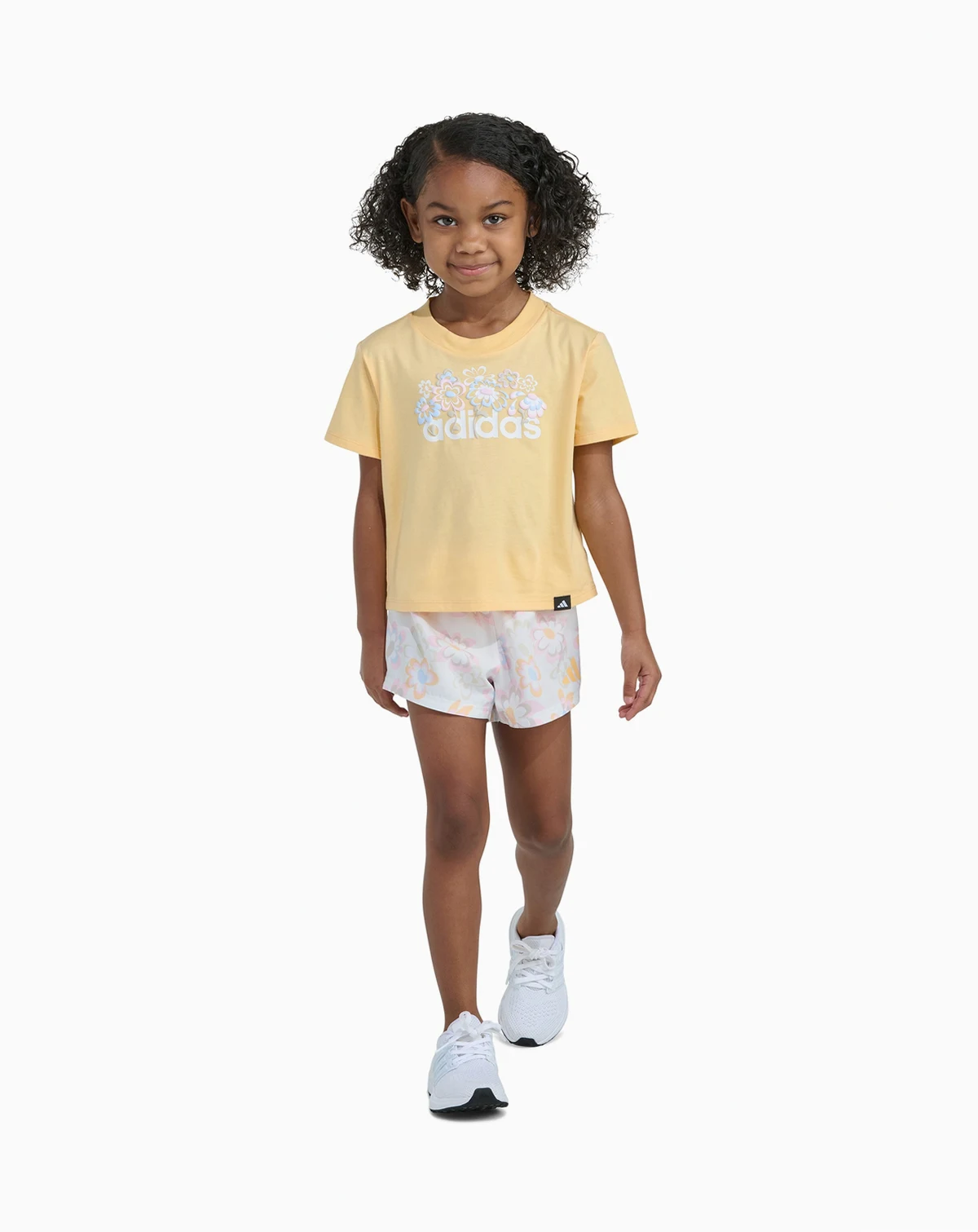 Girls' 2T-6 Short-Sleeve T-Shirt and Printed Woven Shorts, 2-Piece Set
