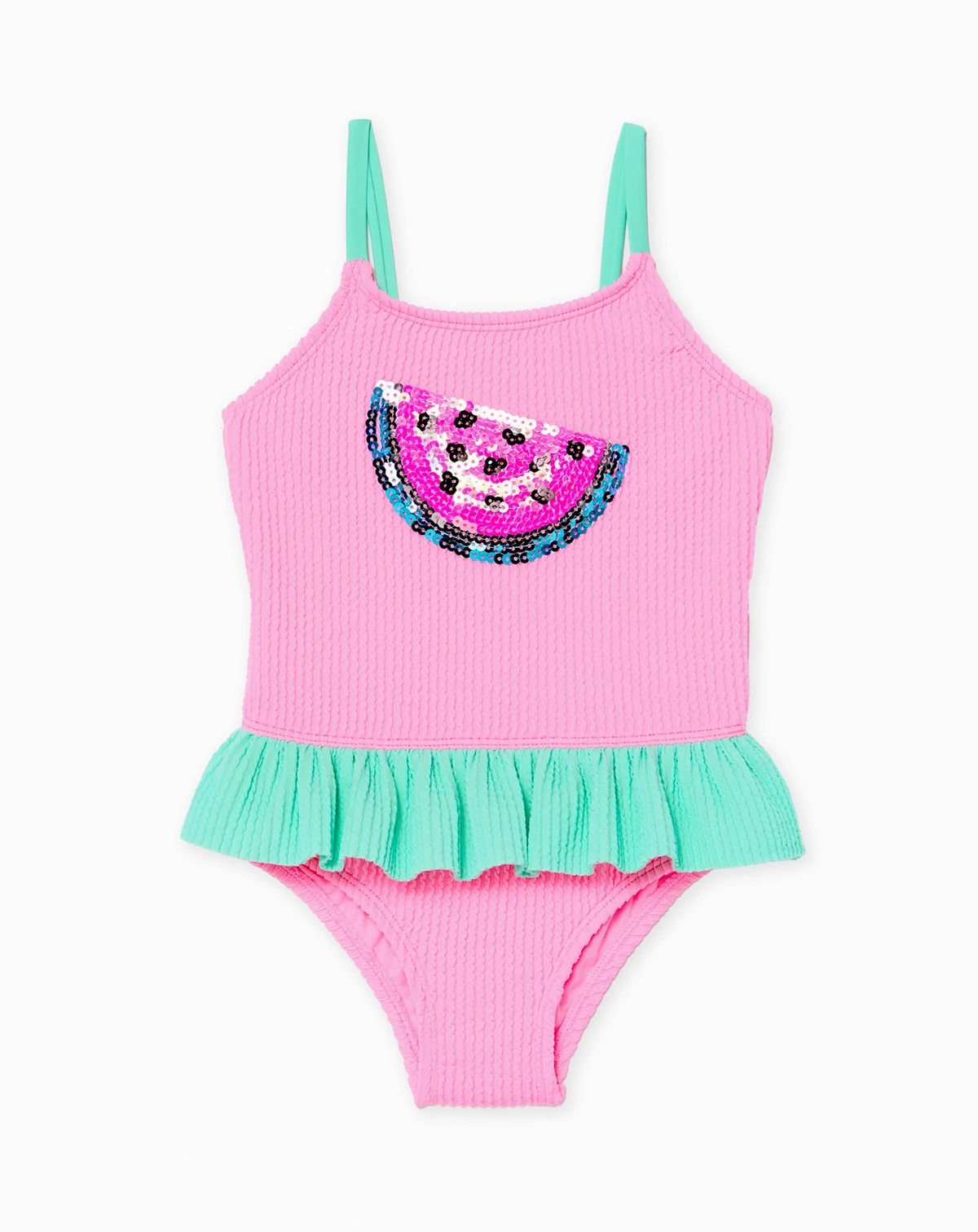 Girls' Toddler 2T-5T Sequin Scoop Neck One-Piece Swimsuit