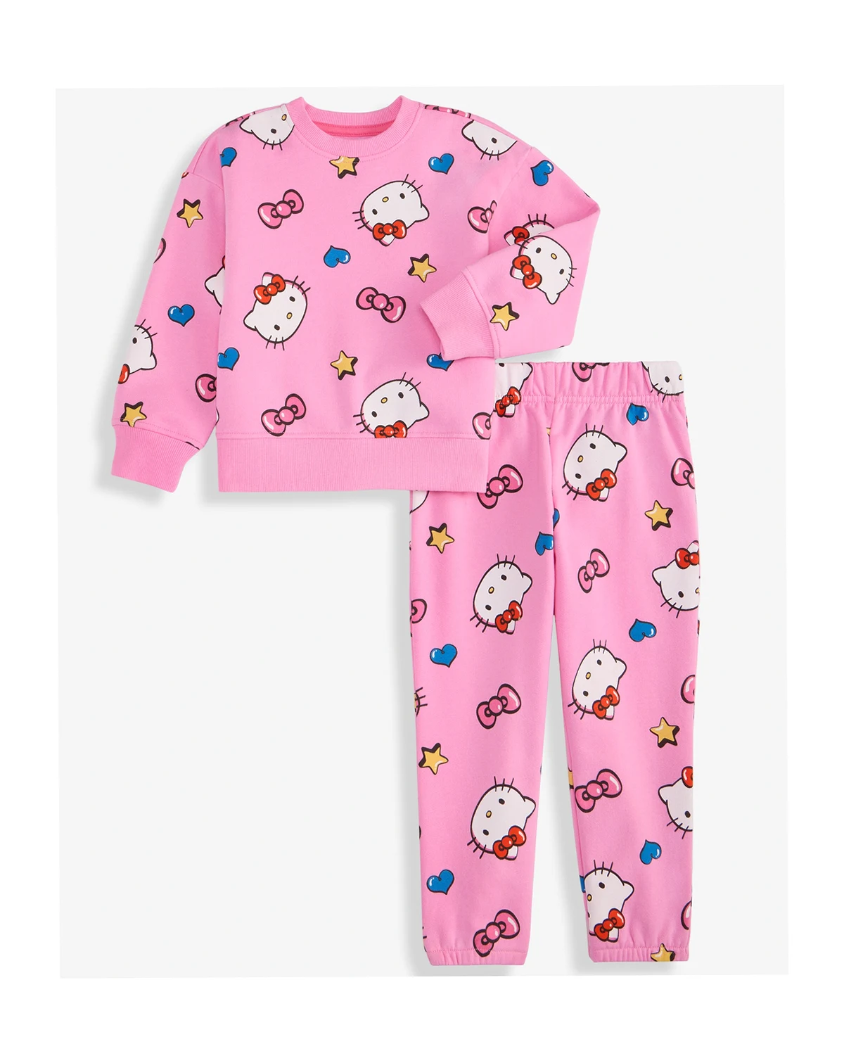 Girls Toddler 2T-4T Hello Kitty Printed Top and Pants Set, 2-Piece, Macy's Exclusive