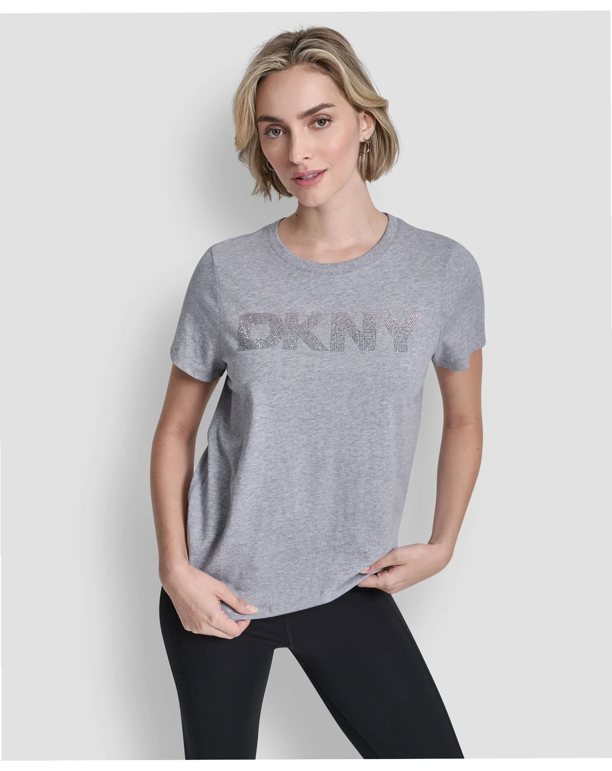 Women's Ombre Rhinestone Short-Sleeve Top