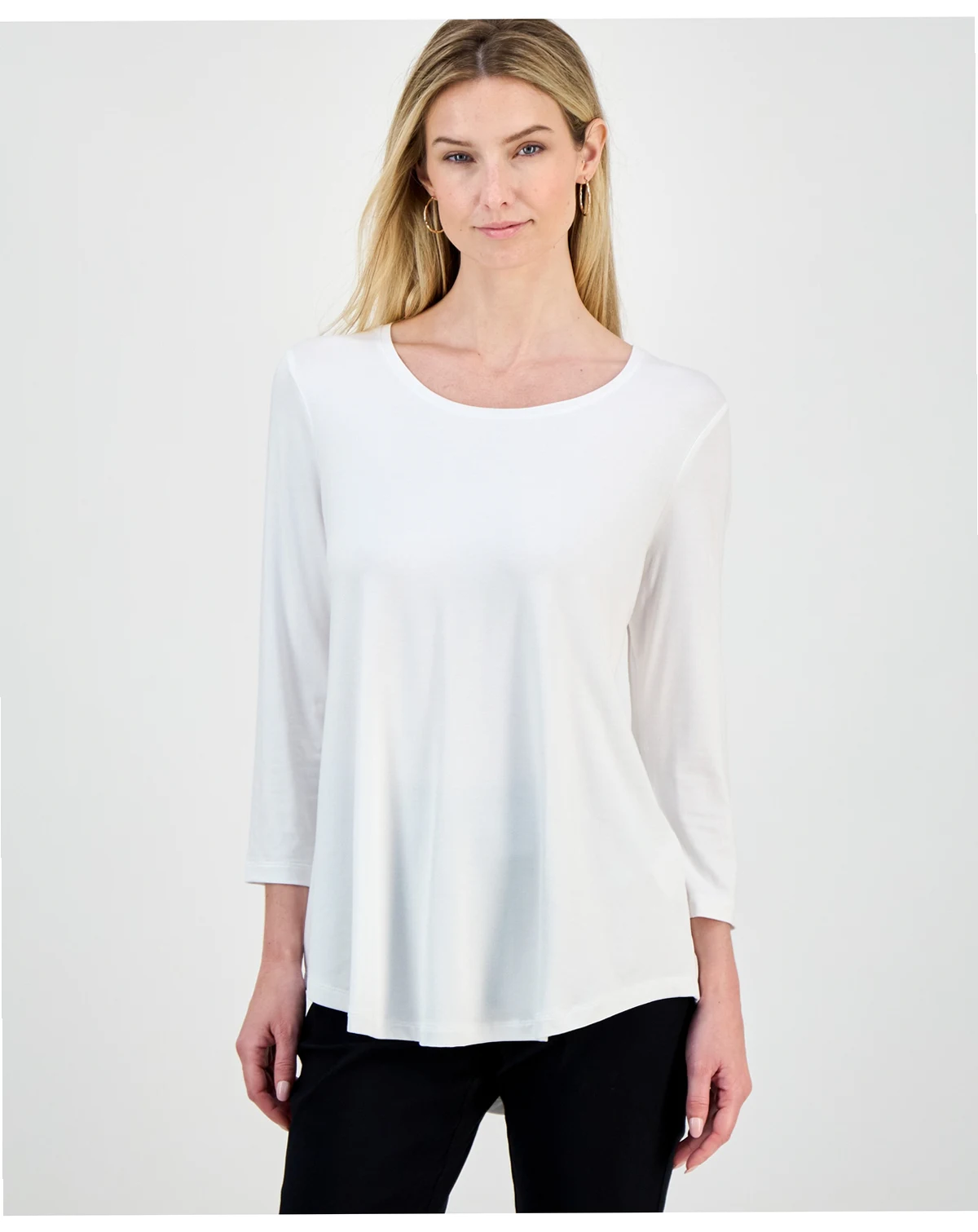 Women's 3/4-Sleeve Scoop Neck Top, Created for Macy's