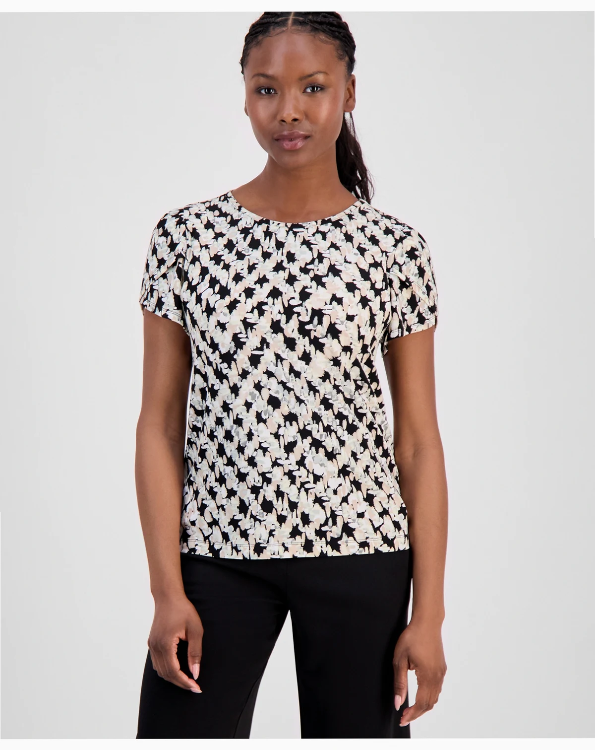Anne Klein Essential Petite Tulip-Sleeve Top