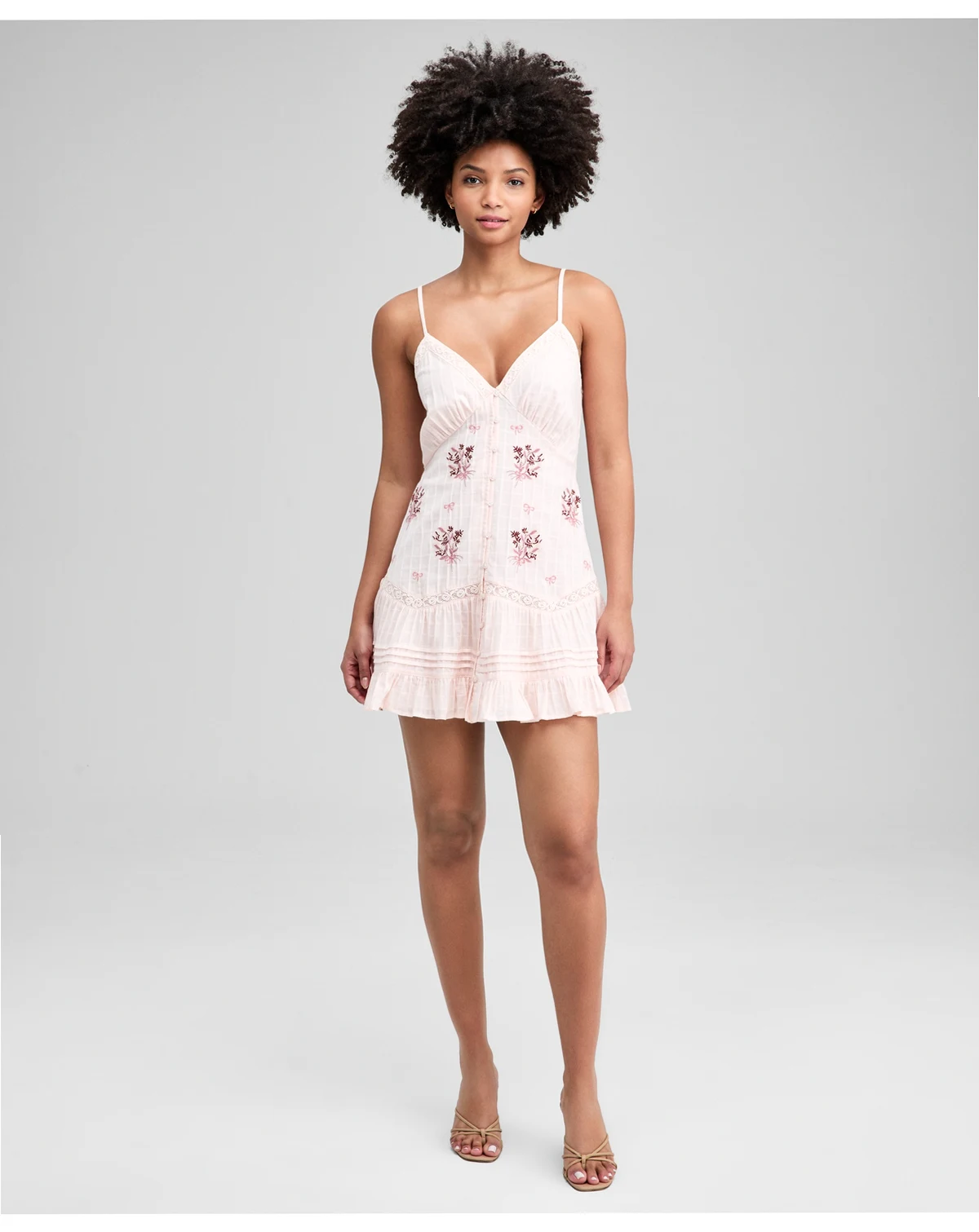 Women's Cotton Embroidered Mini Dress, Macy's Exclusive