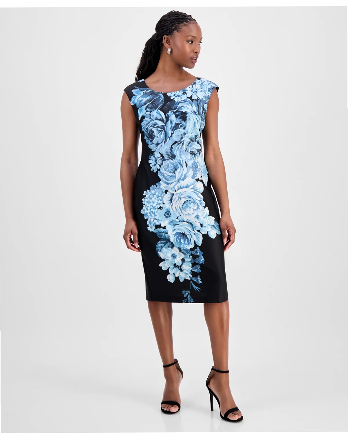 Petite Floral-Print Sheath Dress