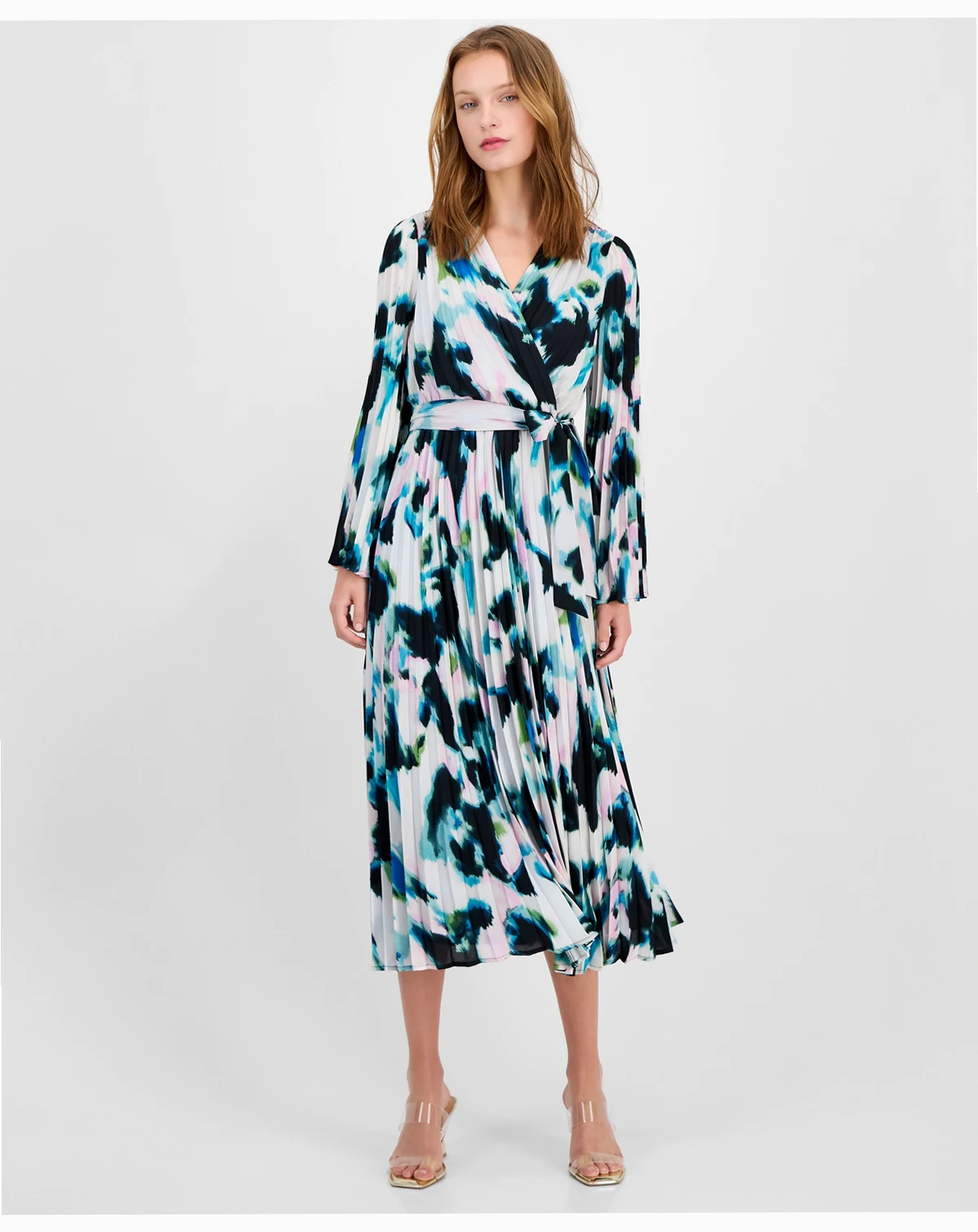 Women's Printed Surplice-Neck Maxi Dress, Macy's Exclusive