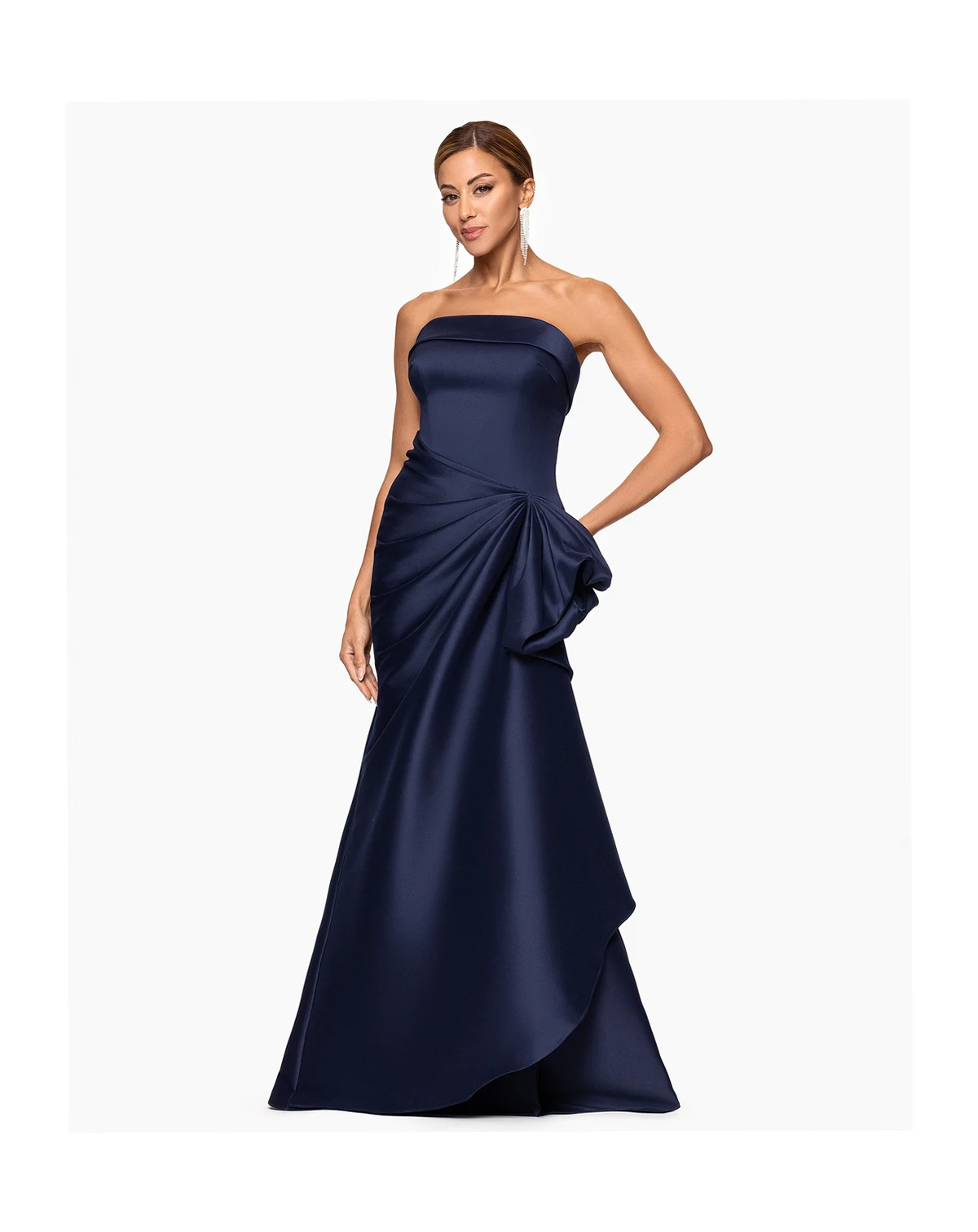 Petite Strapless Long Dress