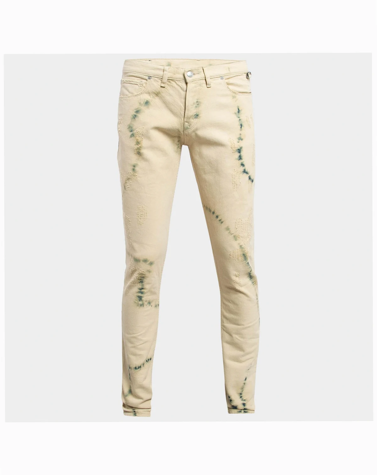 Men's Cream Tie Dye Denim David Jeans