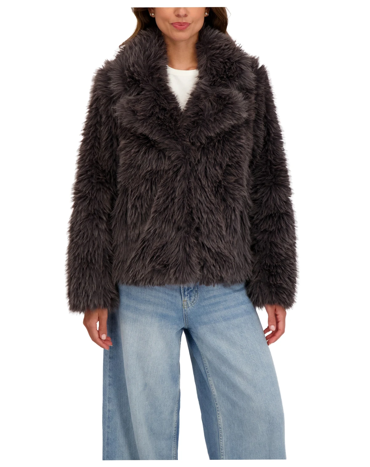 Women's Long Hair Faux Fur Jacket