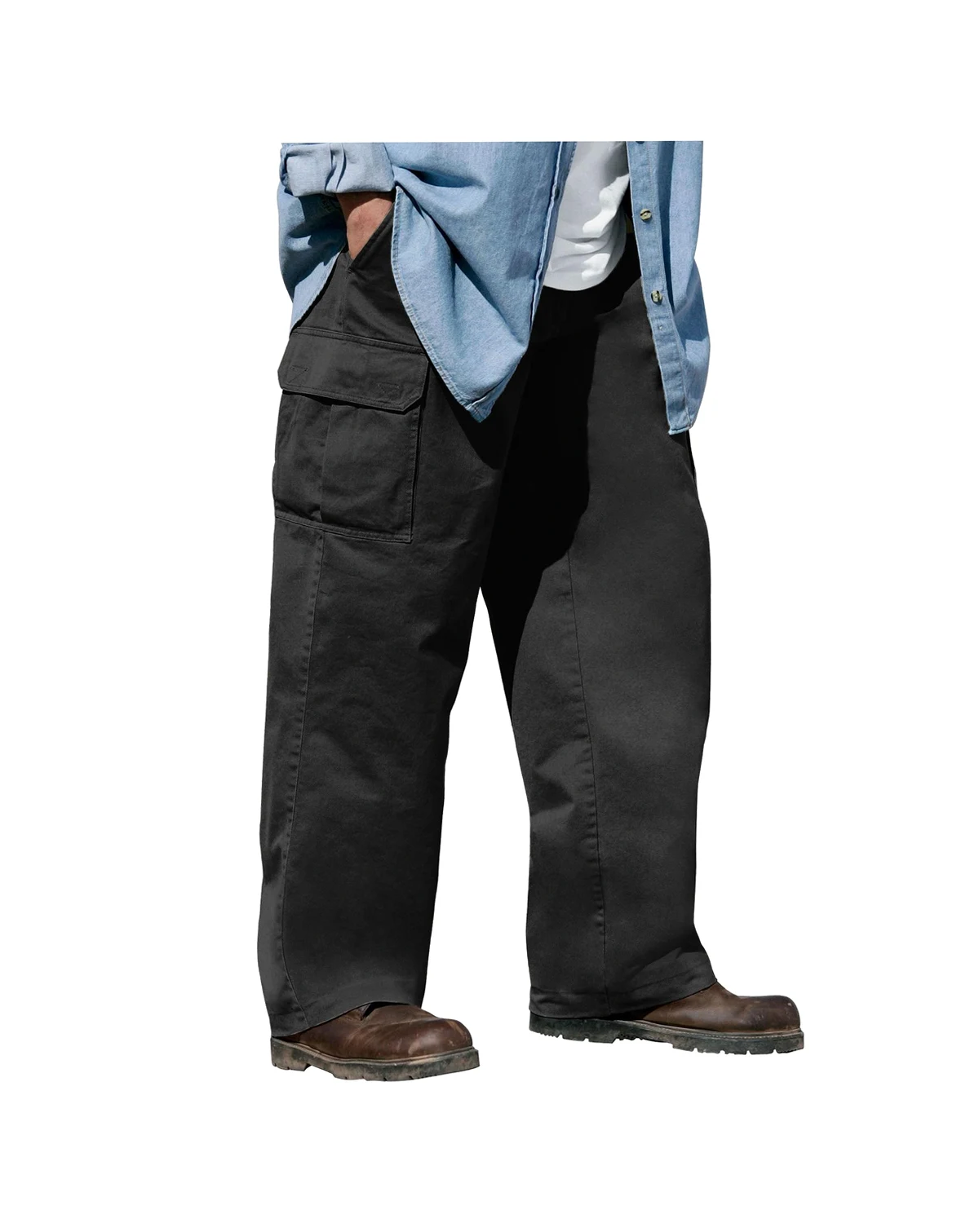 Big & Tall by KingSize Renegade Side-Elastic Waist Cargo Pants
