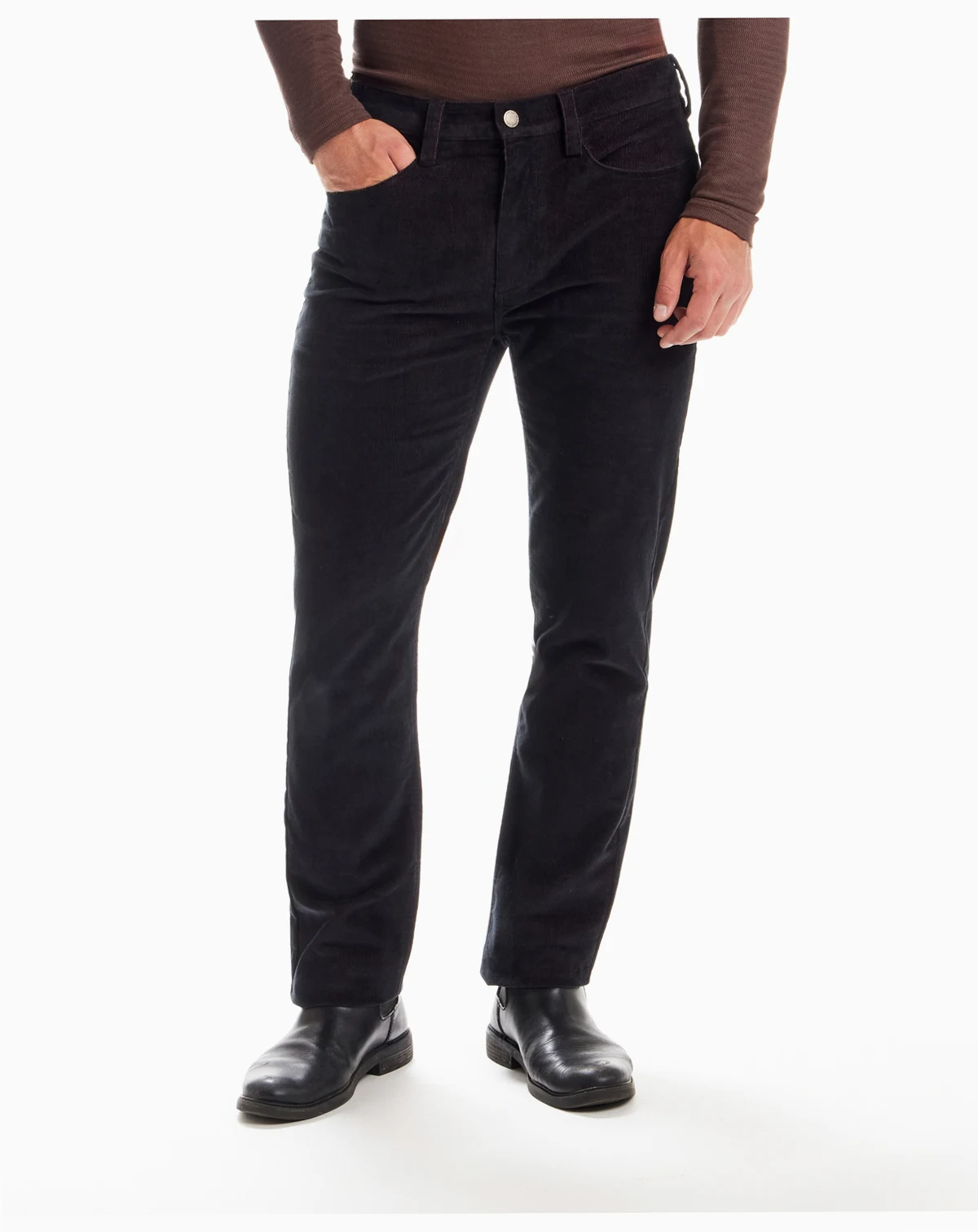 Men's Two-Tone 5-Pocket Cord Pants