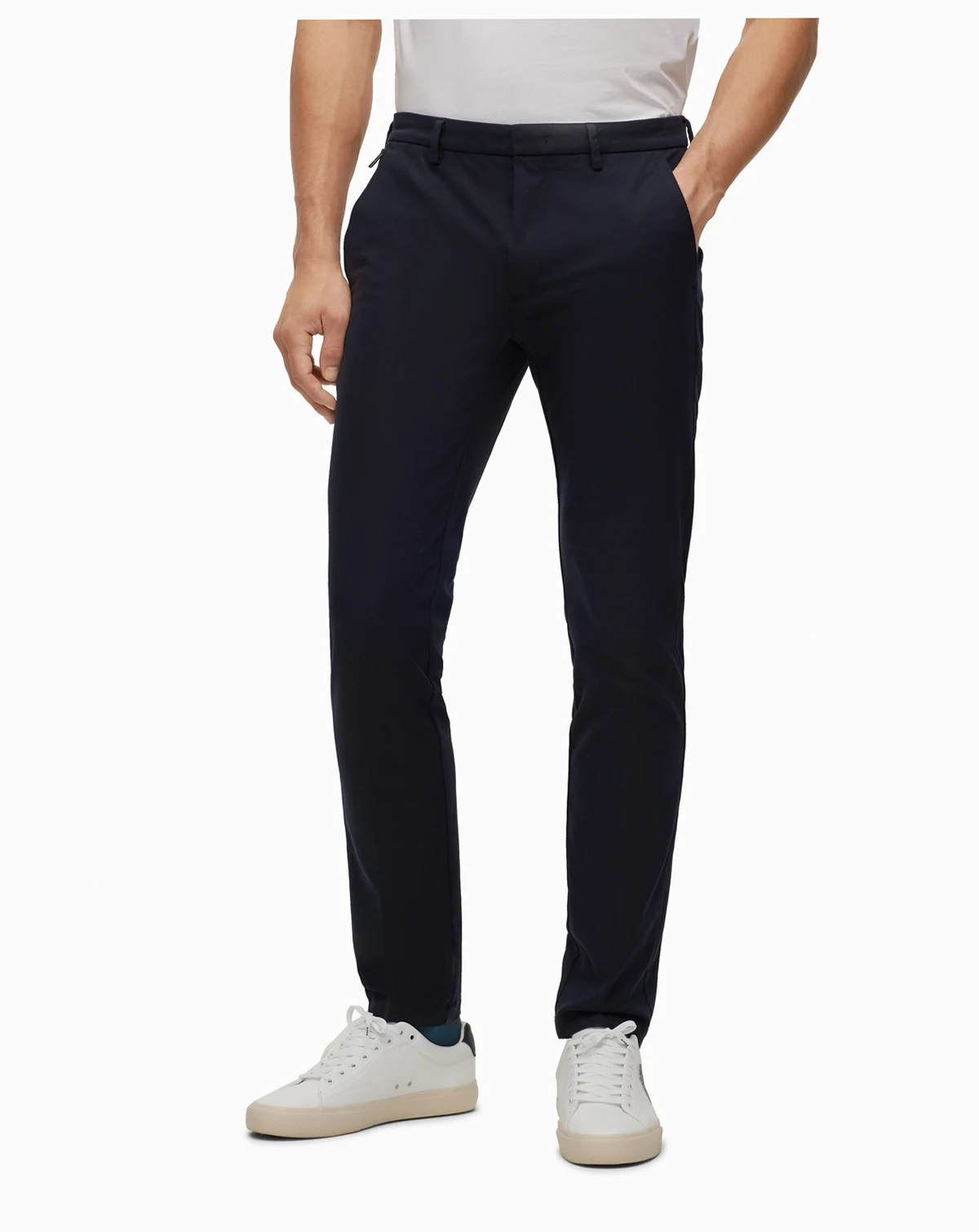 Men's Stretch Cotton Blend Slim-Fit Pants