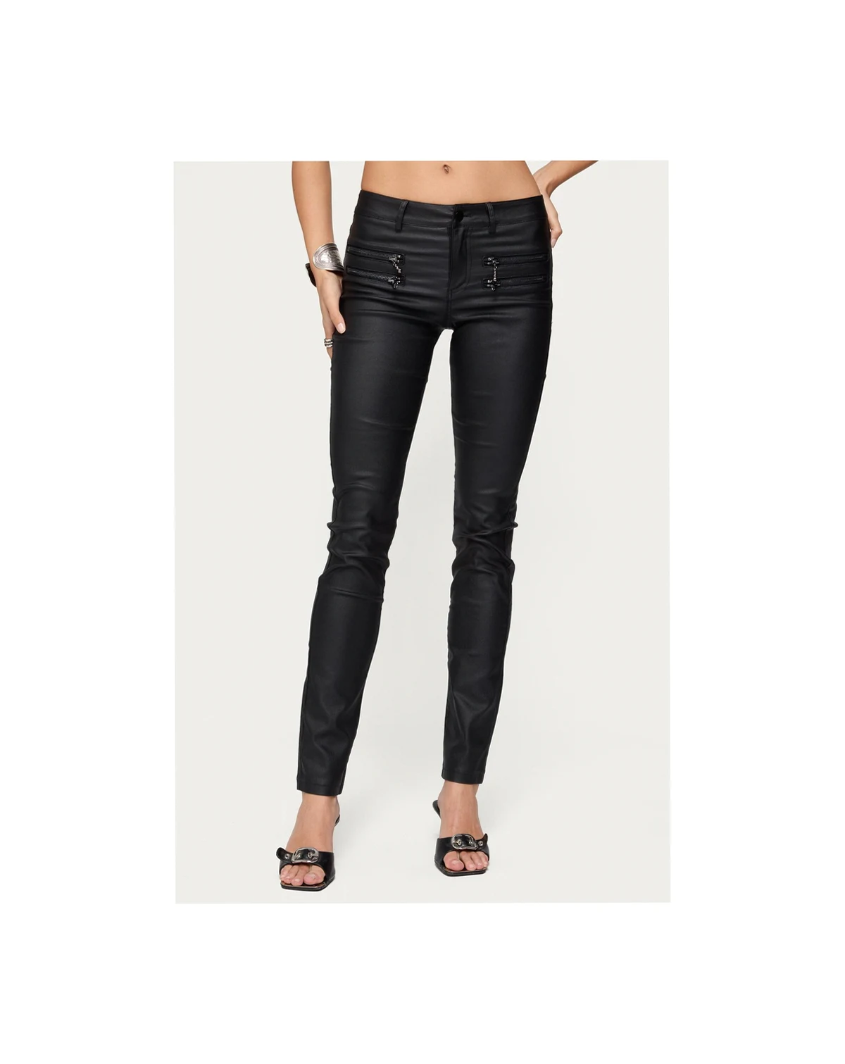 Women's Kaede Faux Leather Skinny Jeans