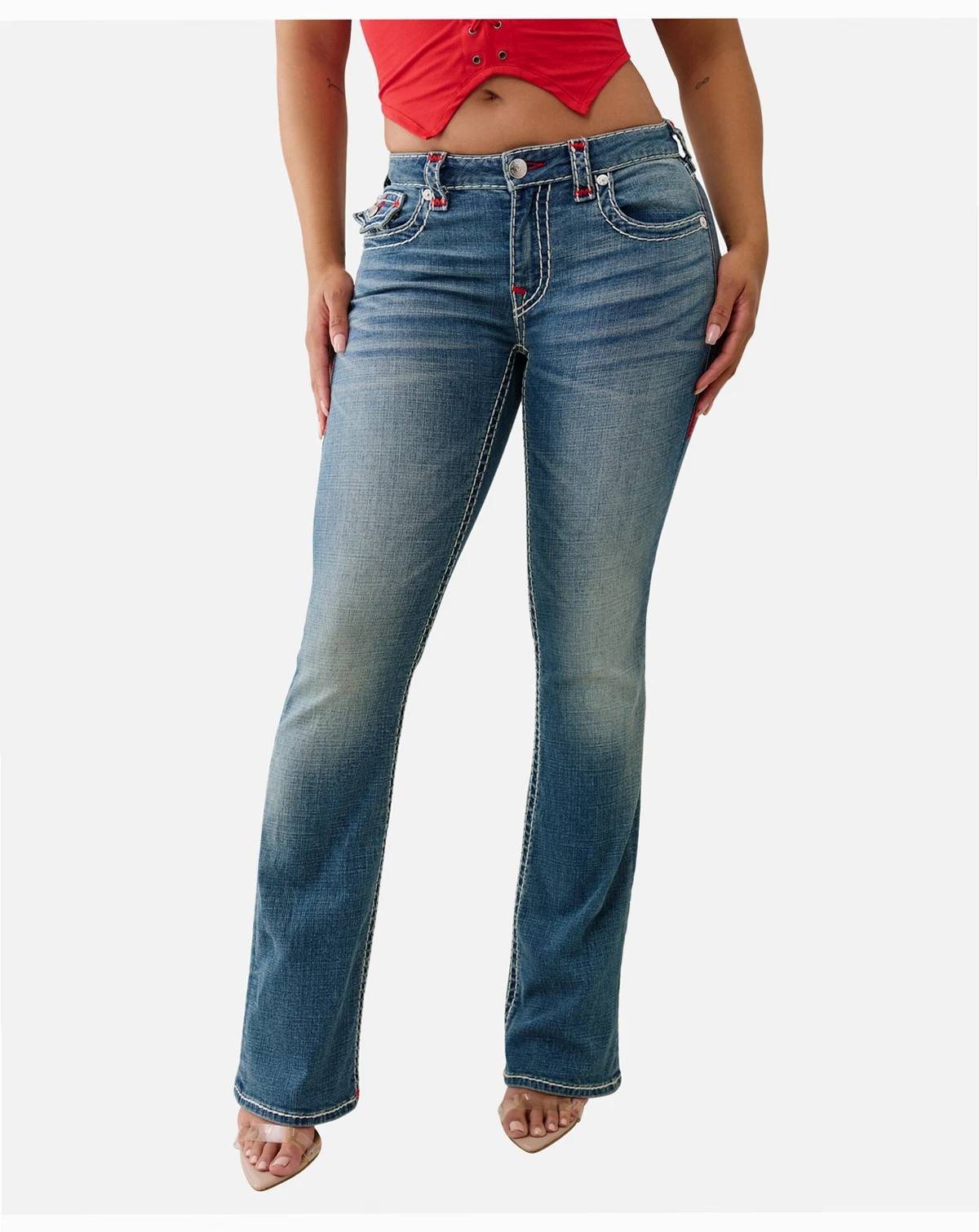 Women's Becca Bootcut Super T Flap Jeans