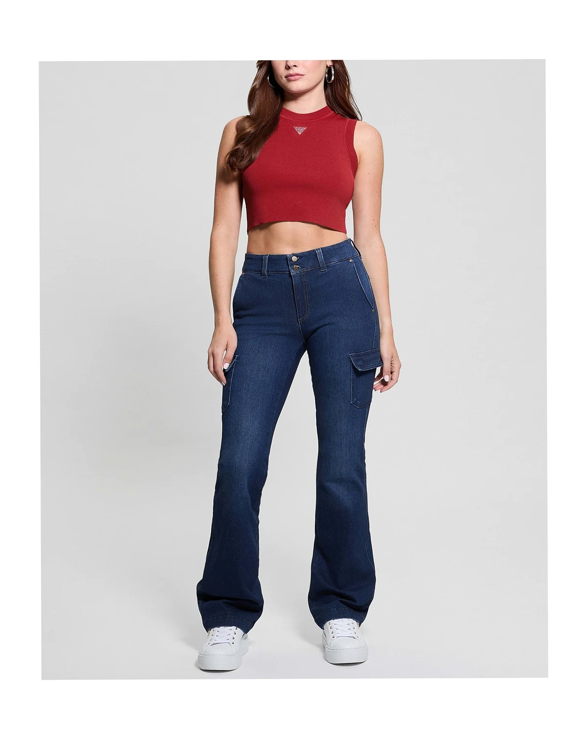 Women's Cargo Mini Bootcut Jeans