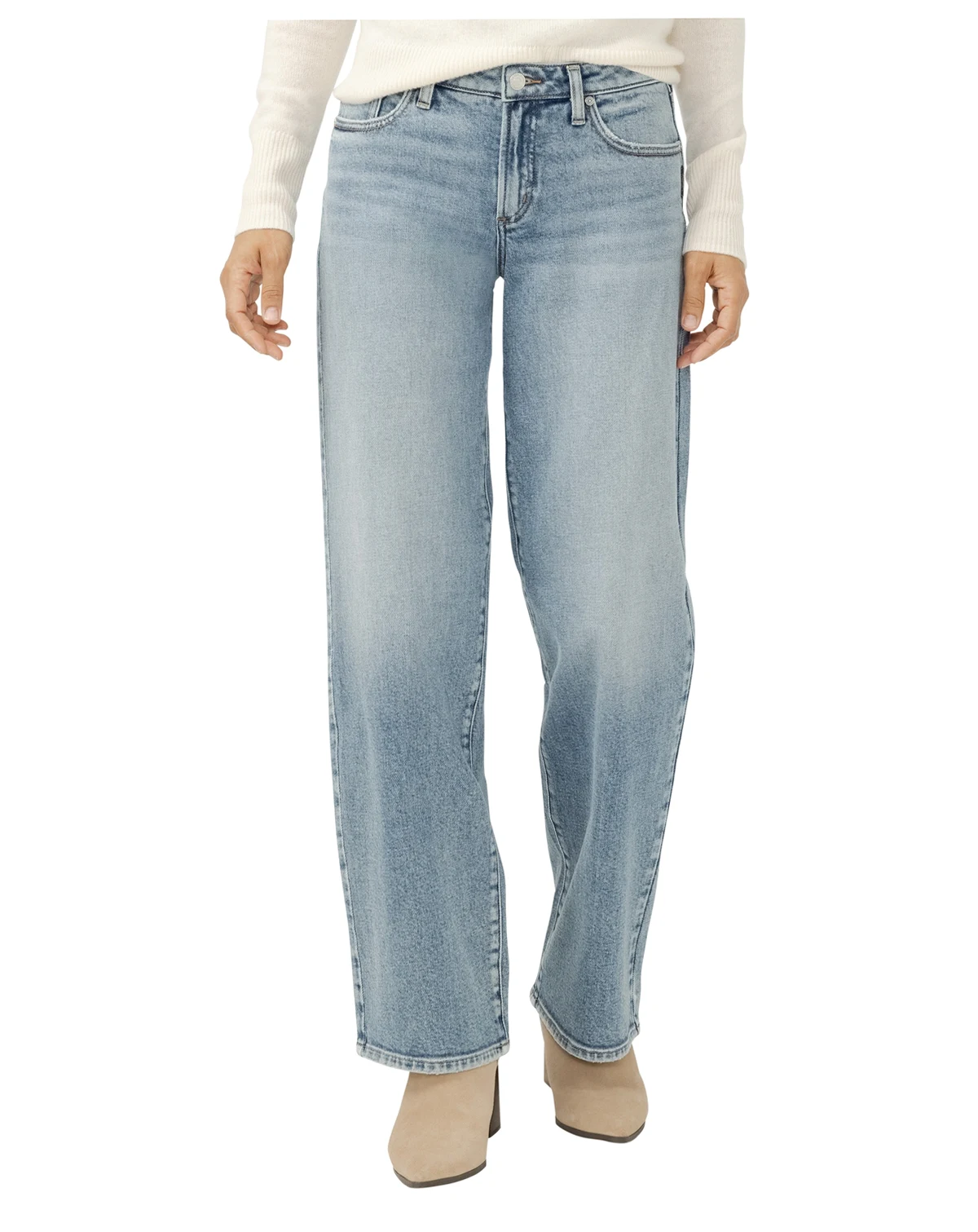 Women's Loose & Low Rise Straight Leg Jeans