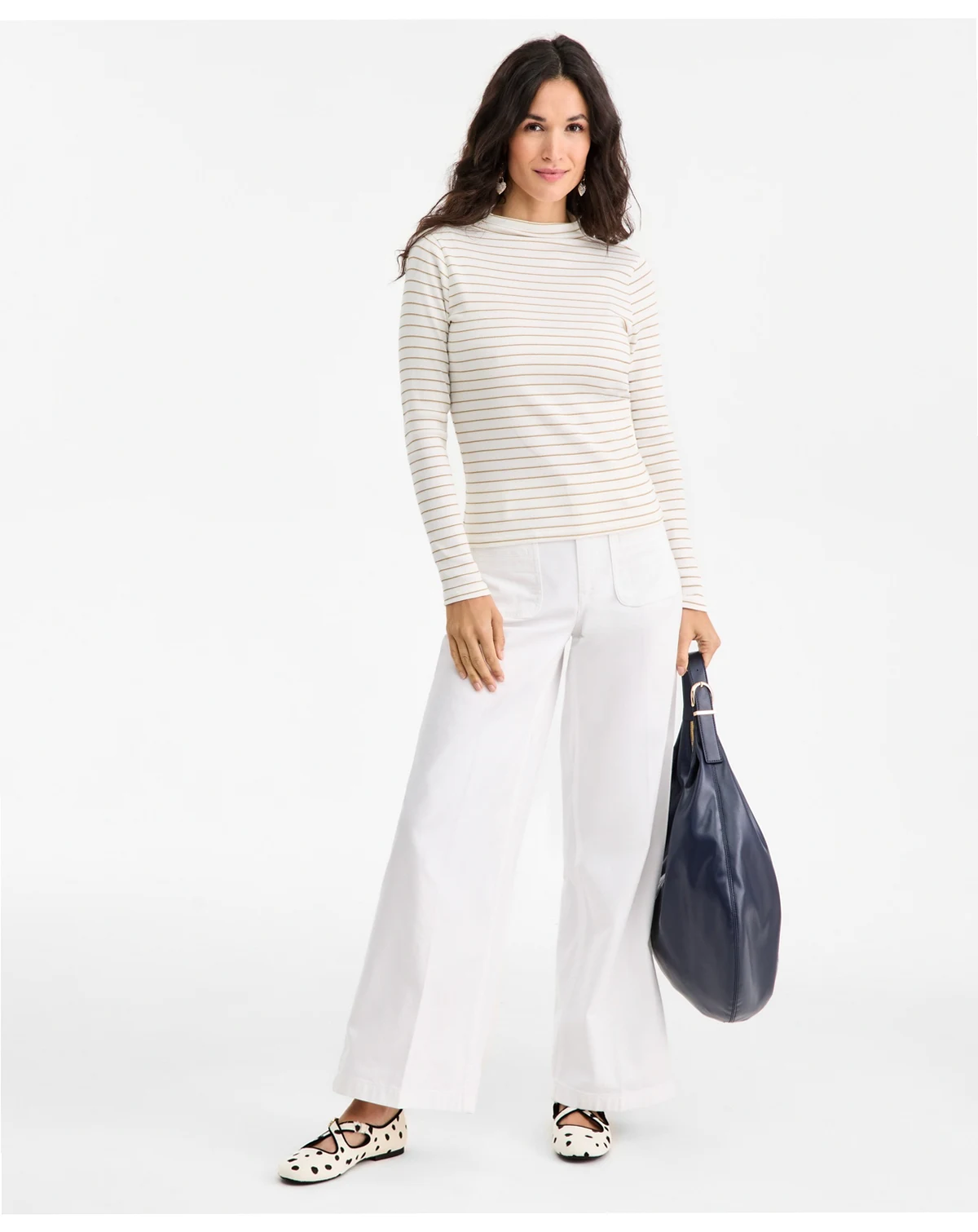 Women's Patch Pocket High Rise Wide-Leg Jeans, Macy's Exclusive