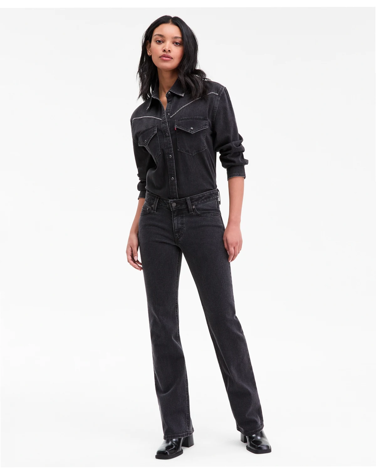 Women's Super-Low Studded Bootcut Jeans