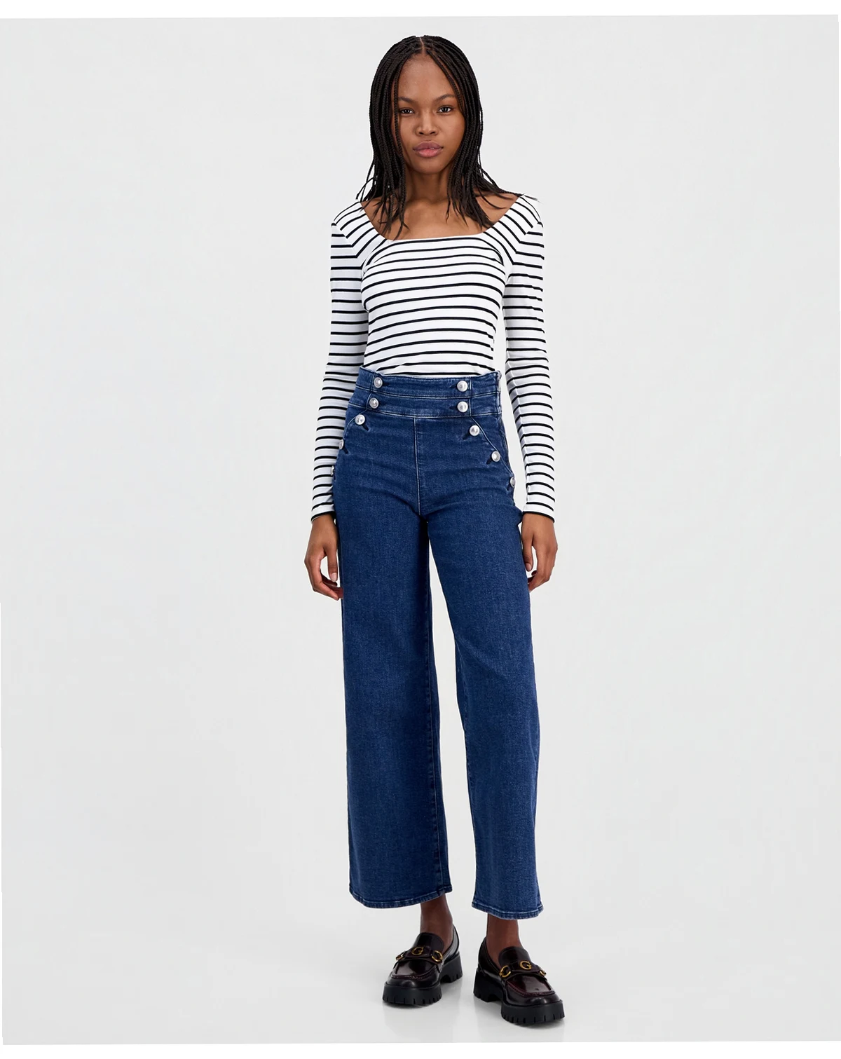 Women's Alina Wide-Leg Sailor Jeans