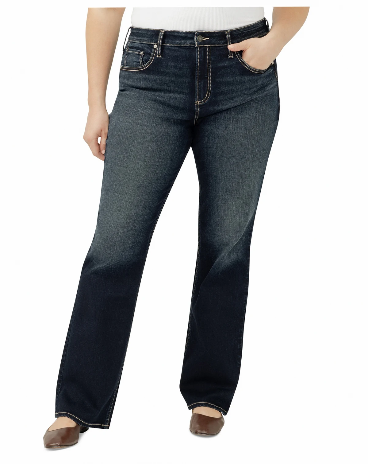Plus Size Avery High Rise Curvy Fit Bootcut Jeans