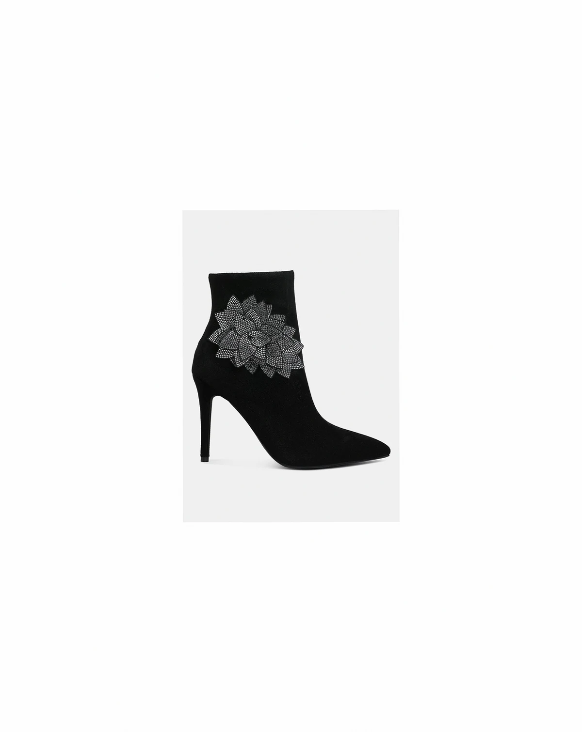 Womens Yarrow Rhinestones Petal Detail Boots