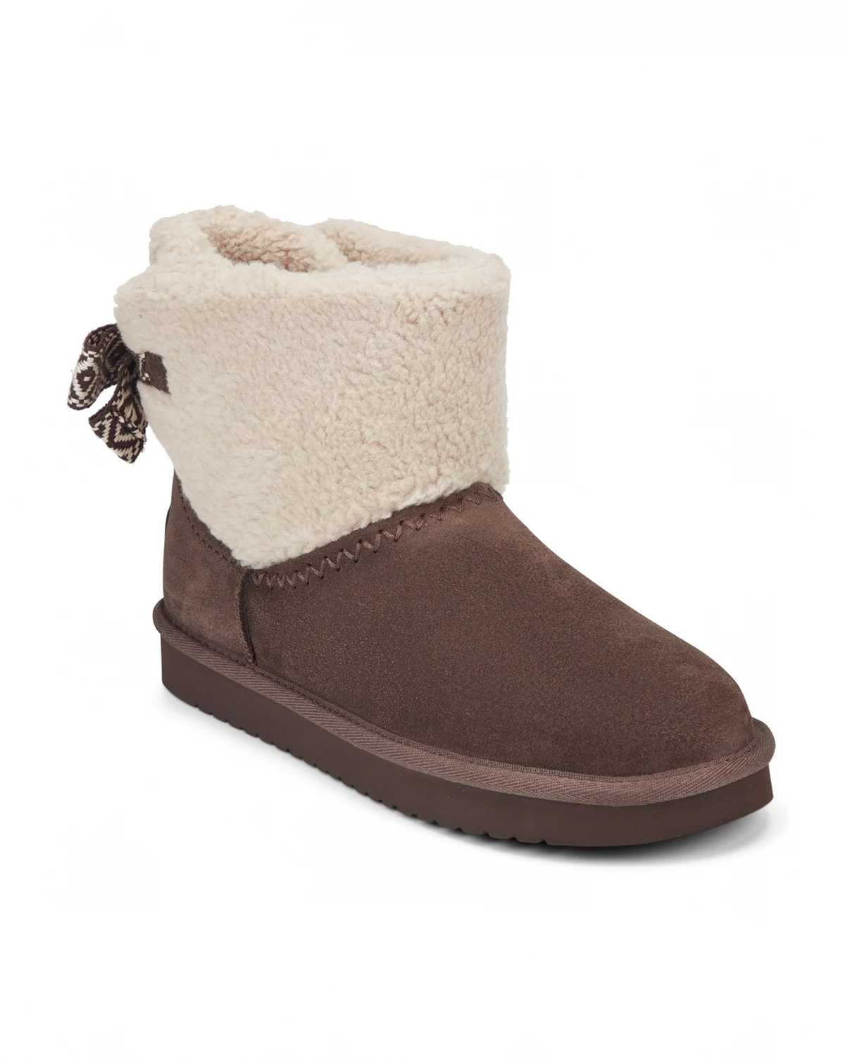 Women's Wing Round Toe Casual Cozy Ankle Booties