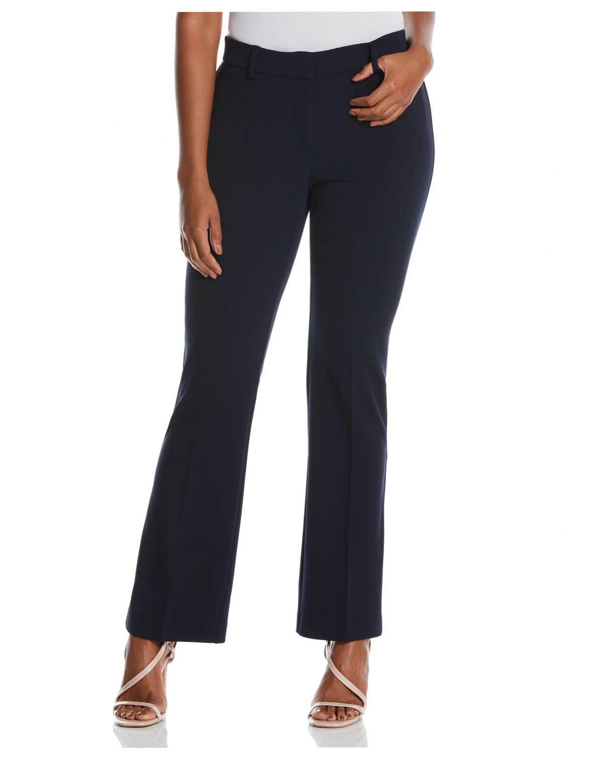 Petite Stretch Pull On Classic Fit Crepe Pants