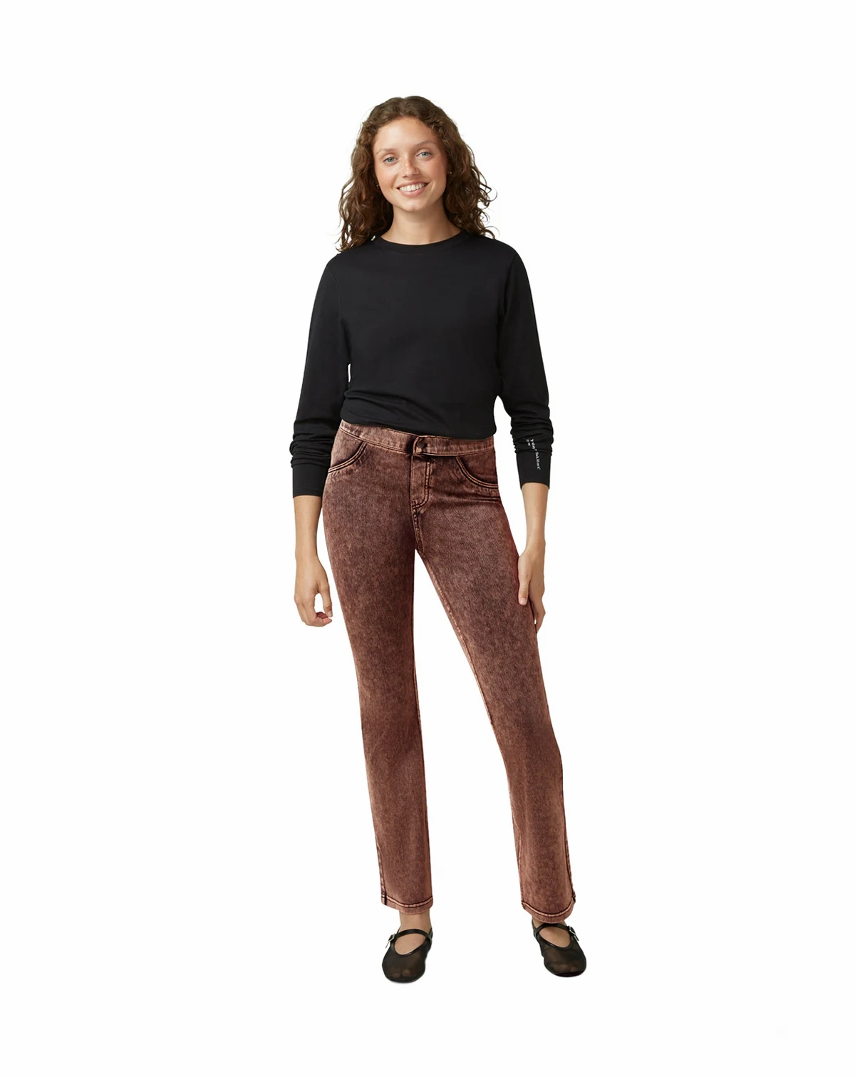 Women's High-Rise Denim Baby Bootcut Leggings