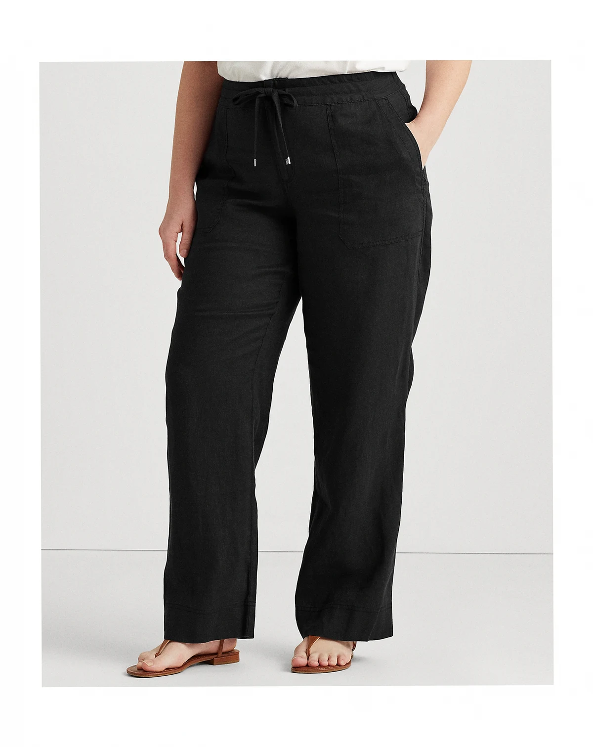 Women's Wide-Leg Linen Pants
