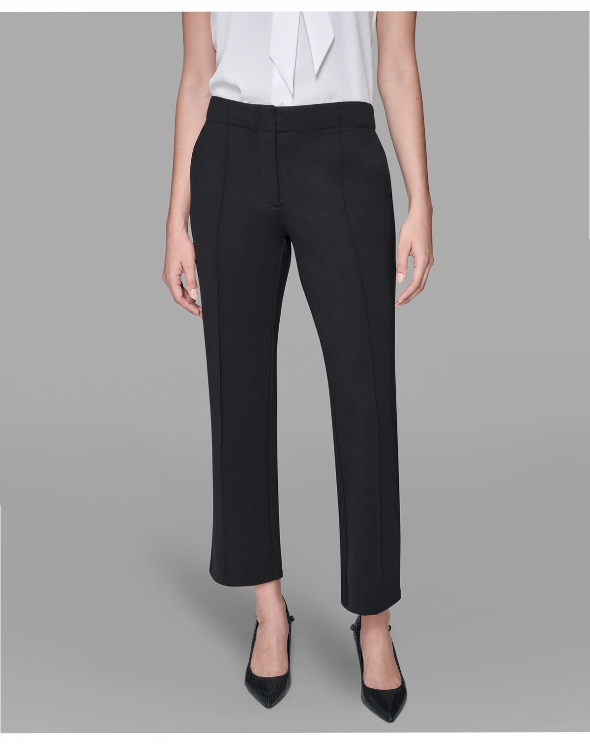 Women's Invisible Zipper Ankle Straight Pants