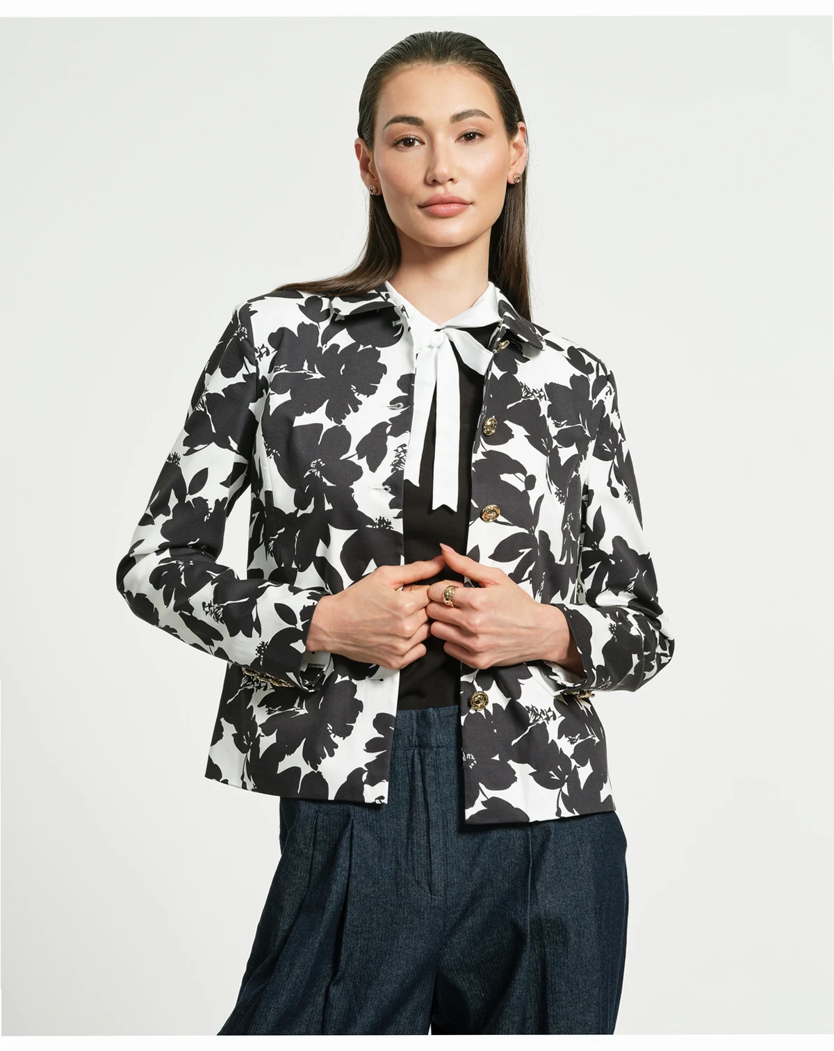 Women's Single Breasted Sateen Jacket