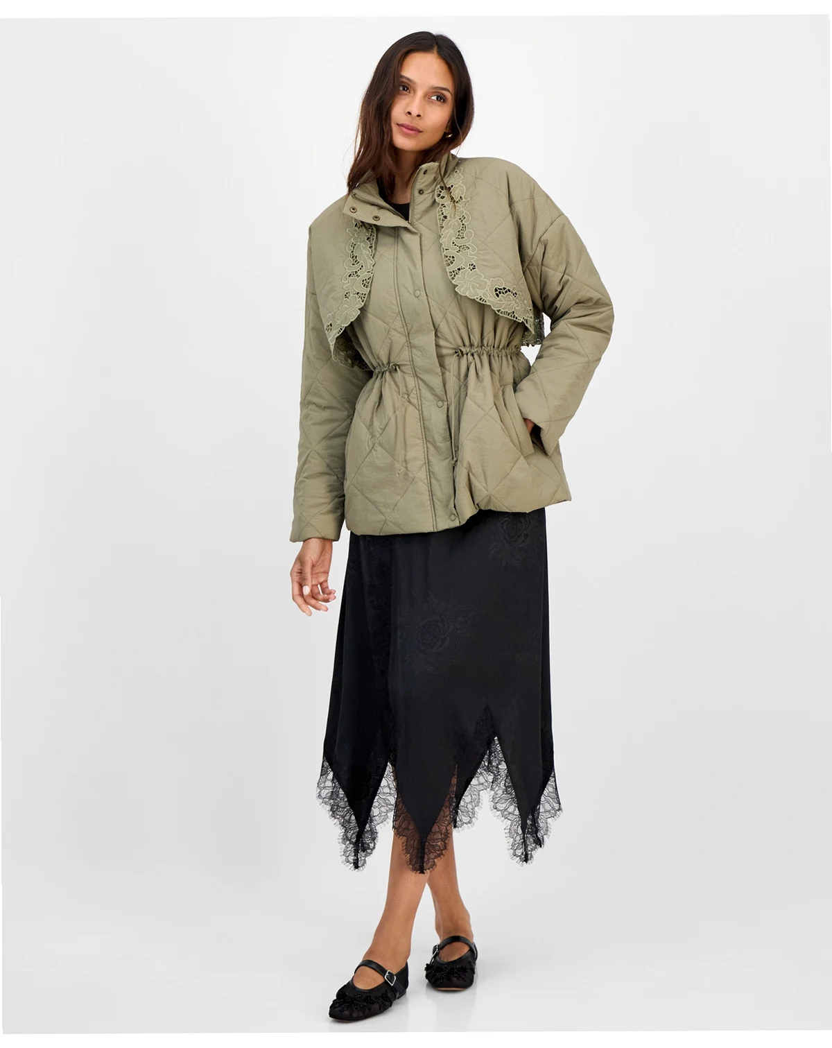 Women's Cutwork Quilted Jacket, Macy's Exclusive