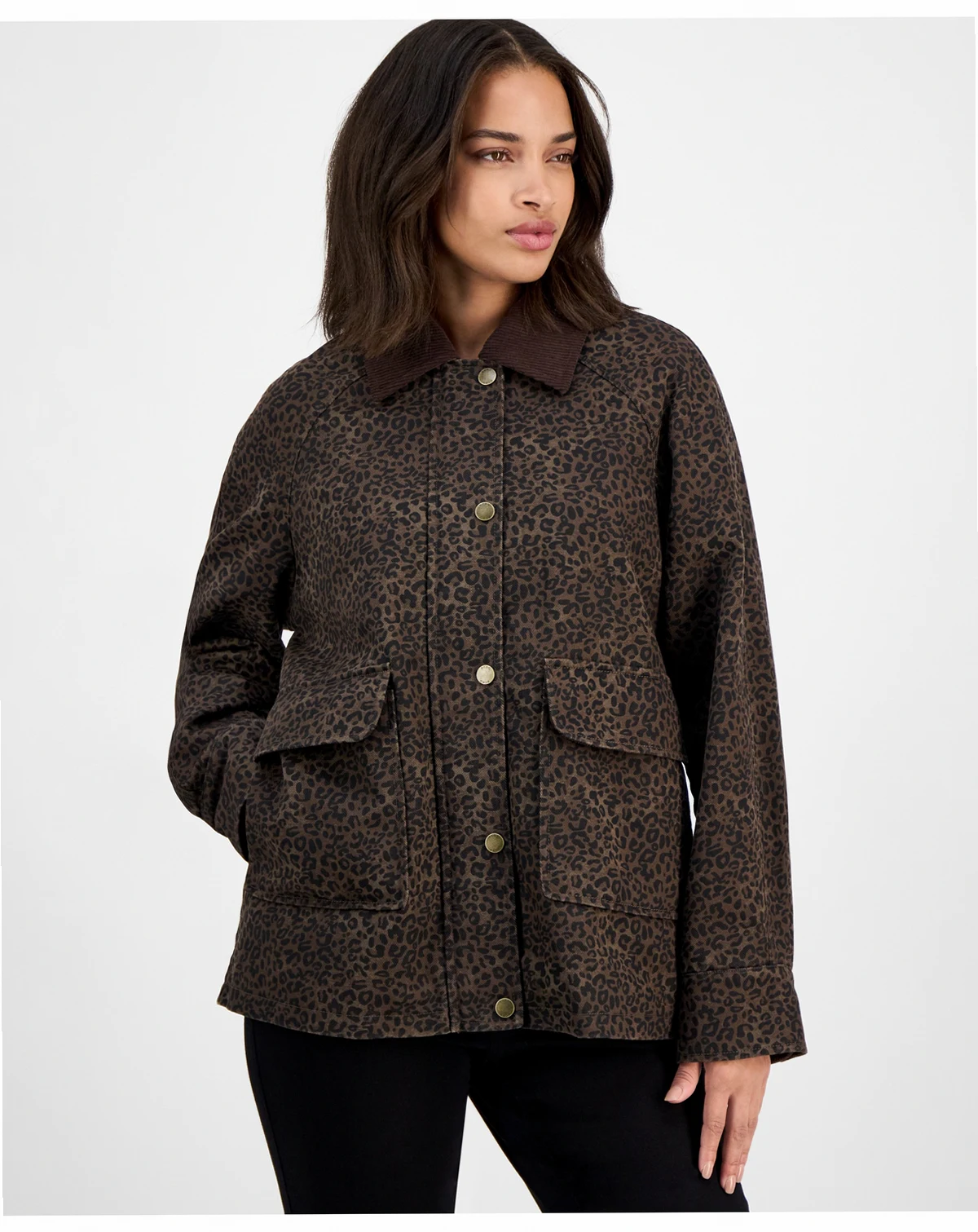 Women's Corduroy-Collar Barn Jacket, Exclusively at Macy's