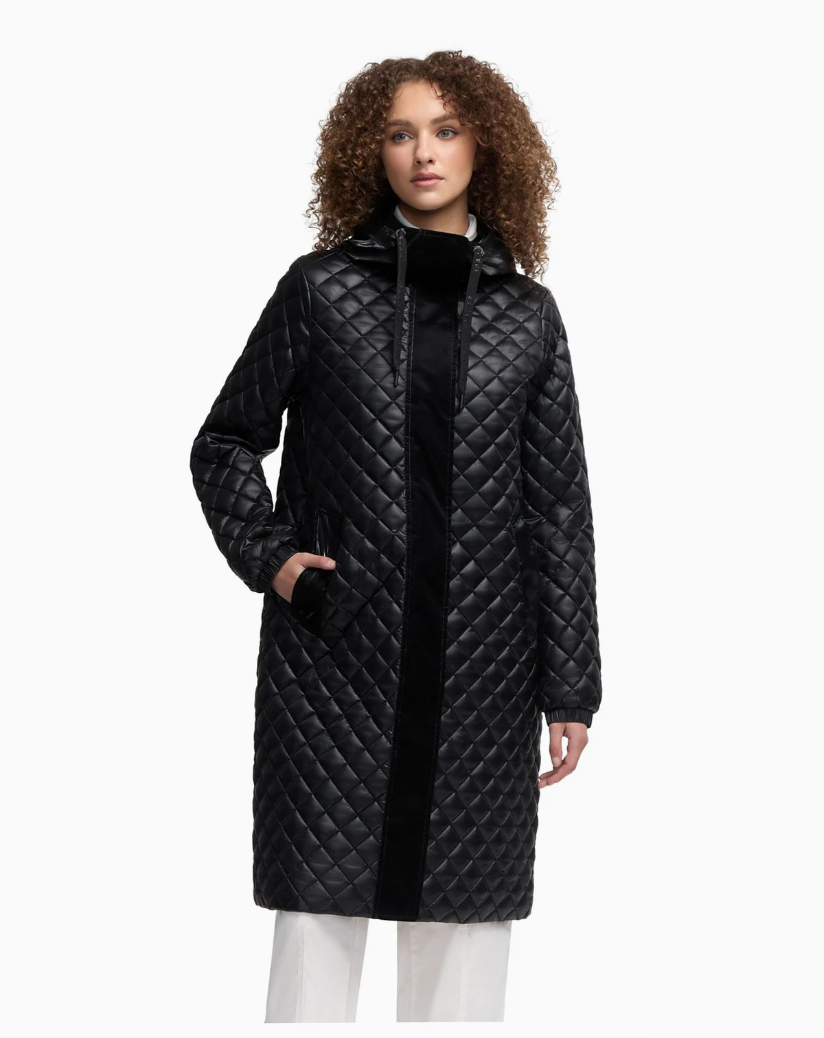 Women’s Peridot Diamond Quilted Longline Shacket