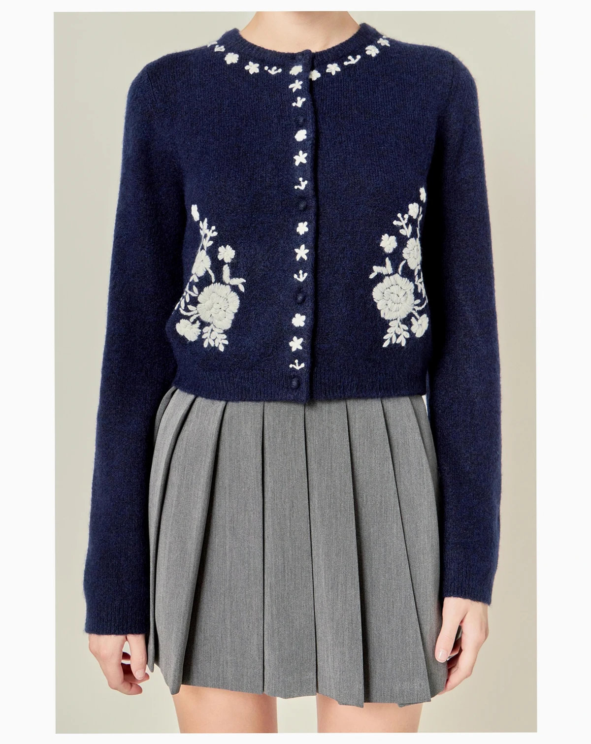 Women's Floral Embroidery Cardigan