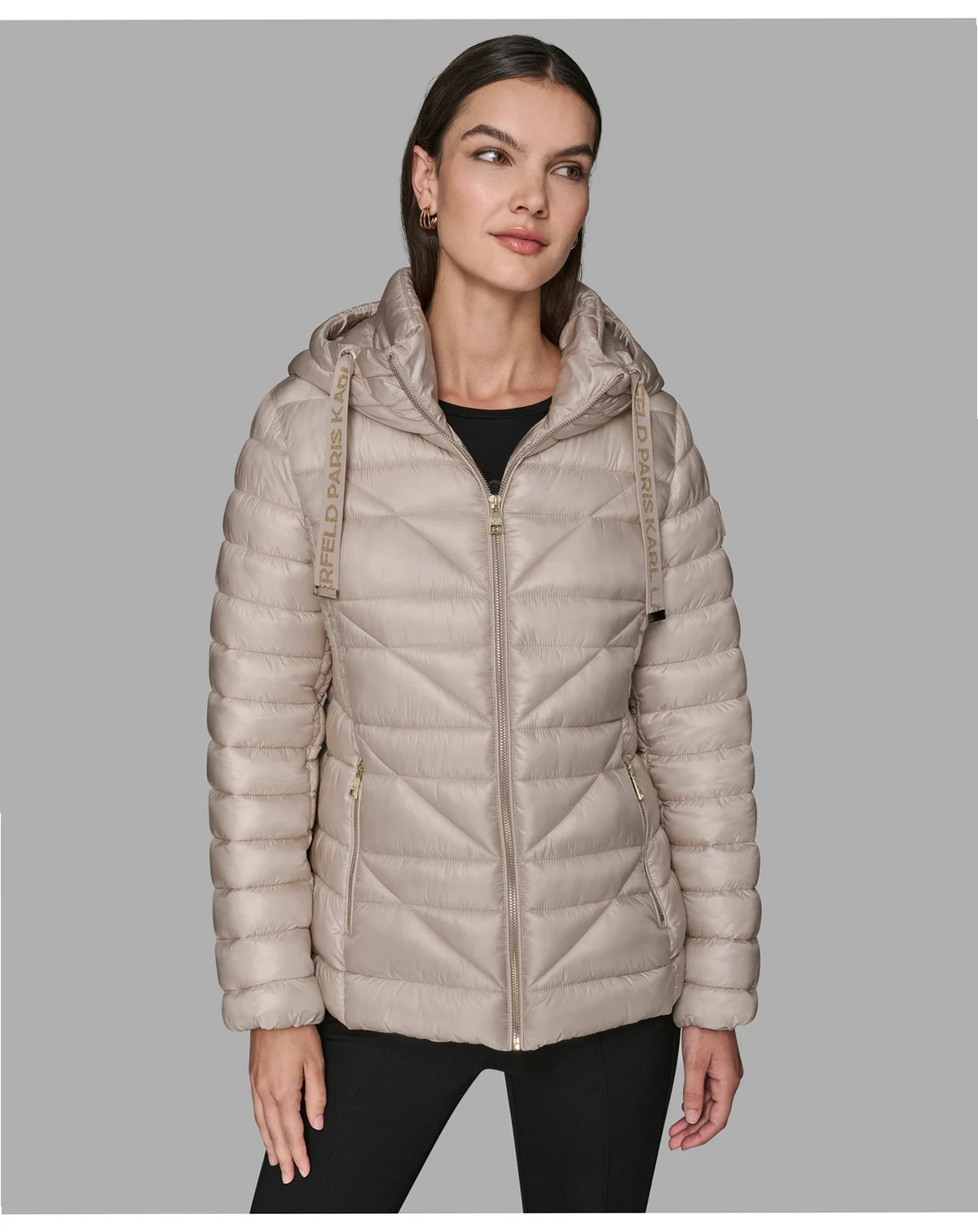 Women's Drawstring Puffer Coat