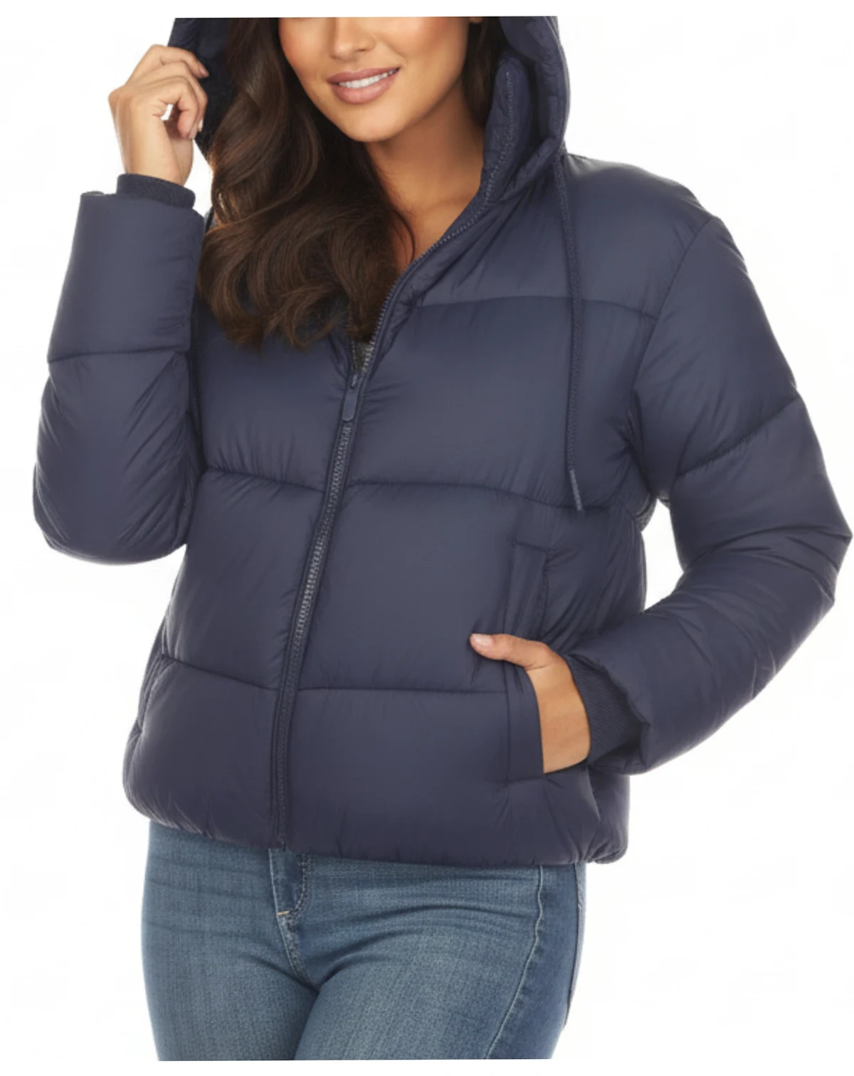 Women's Quilted Puffer Full Front Zipper Jacket