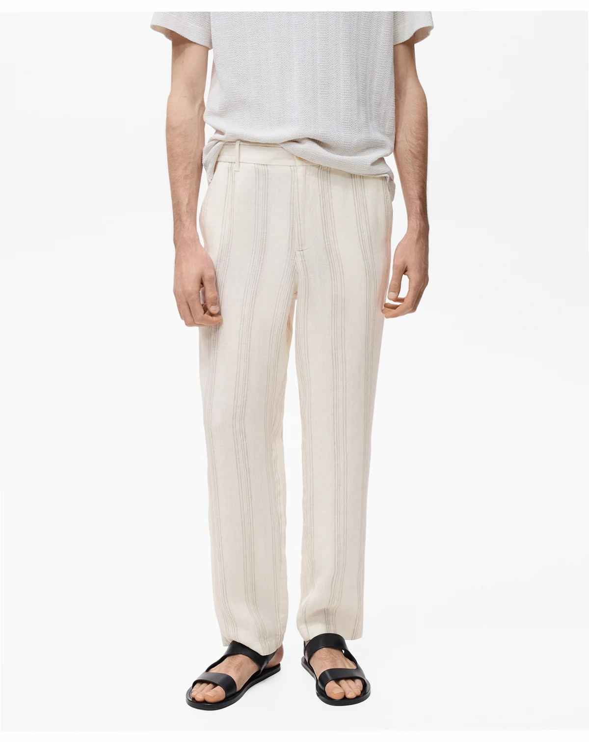 Men's Linen Elastic Waistband Pants
