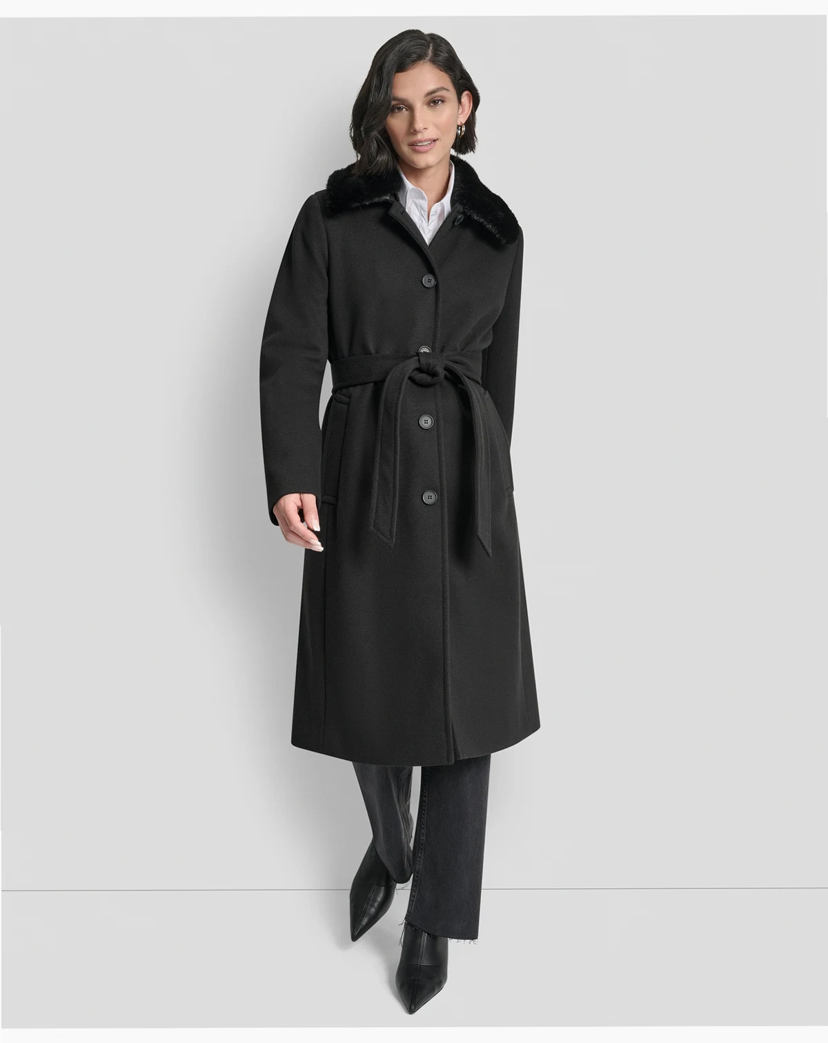 Women's Single-Breasted Pillow Collar Coat