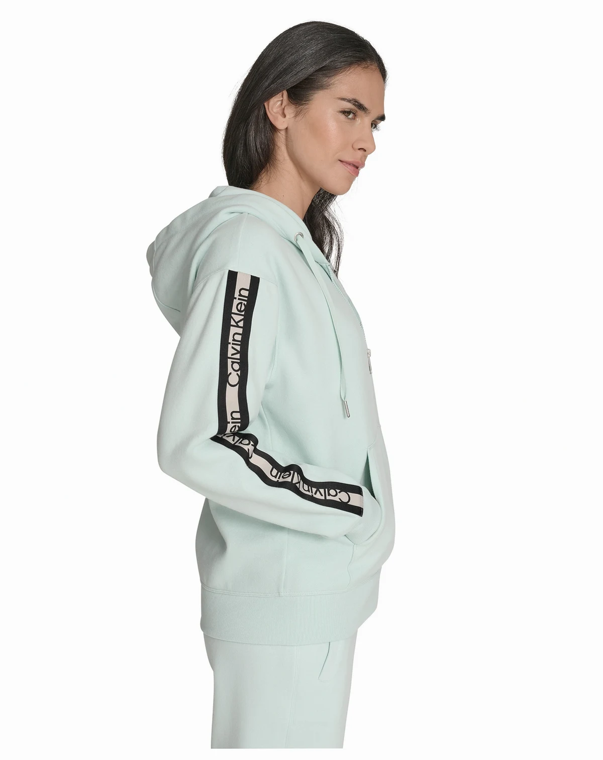 Women's Fleece Logo Tape Hoodie Jacket