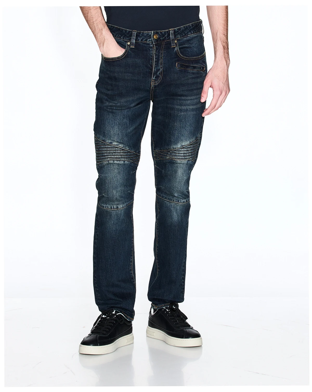 Men's Skinny Biker Denim Jeans