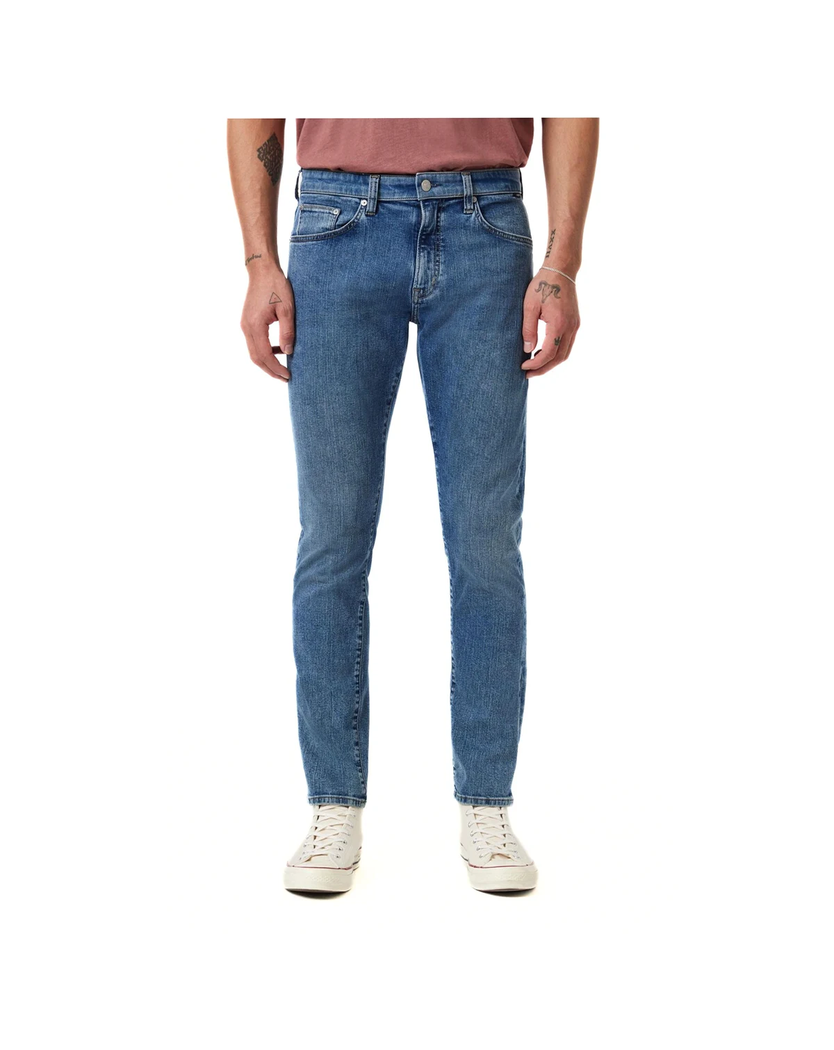 Men's Marcus Slim Straight Leg In Light Brushed Selvedge Jeans