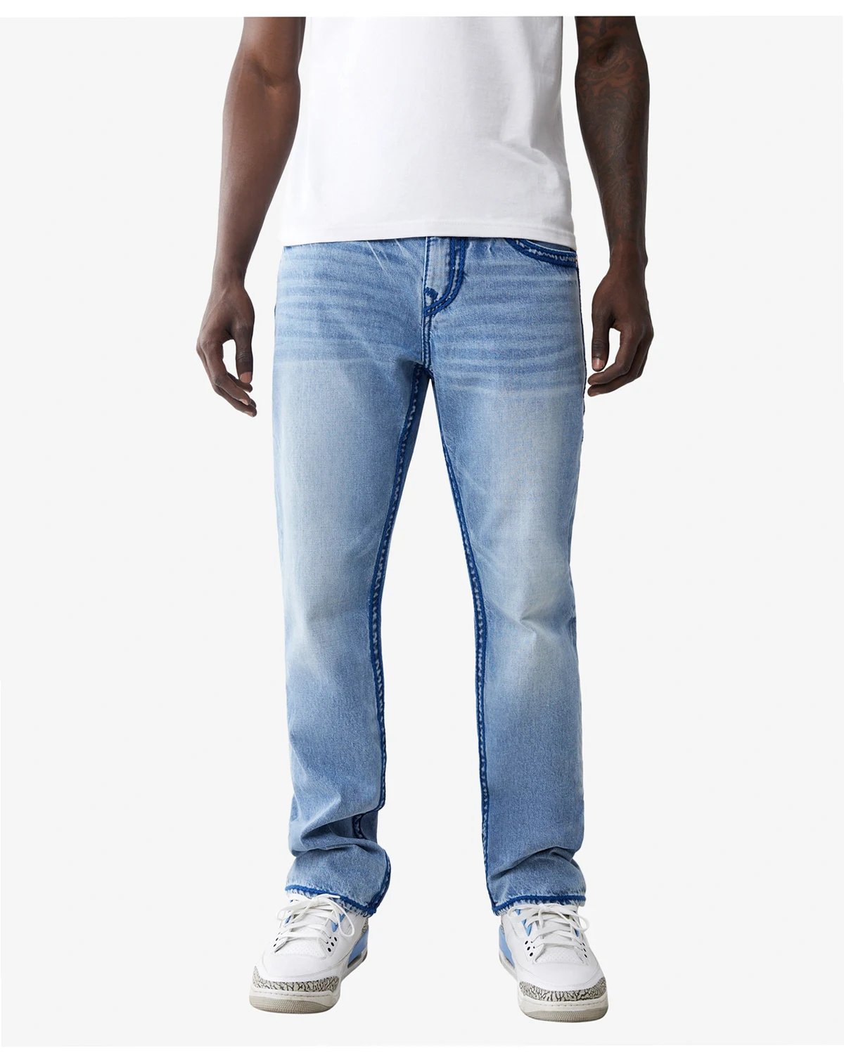 Men's Ricky Rope Stitch Flap Straight Jeans