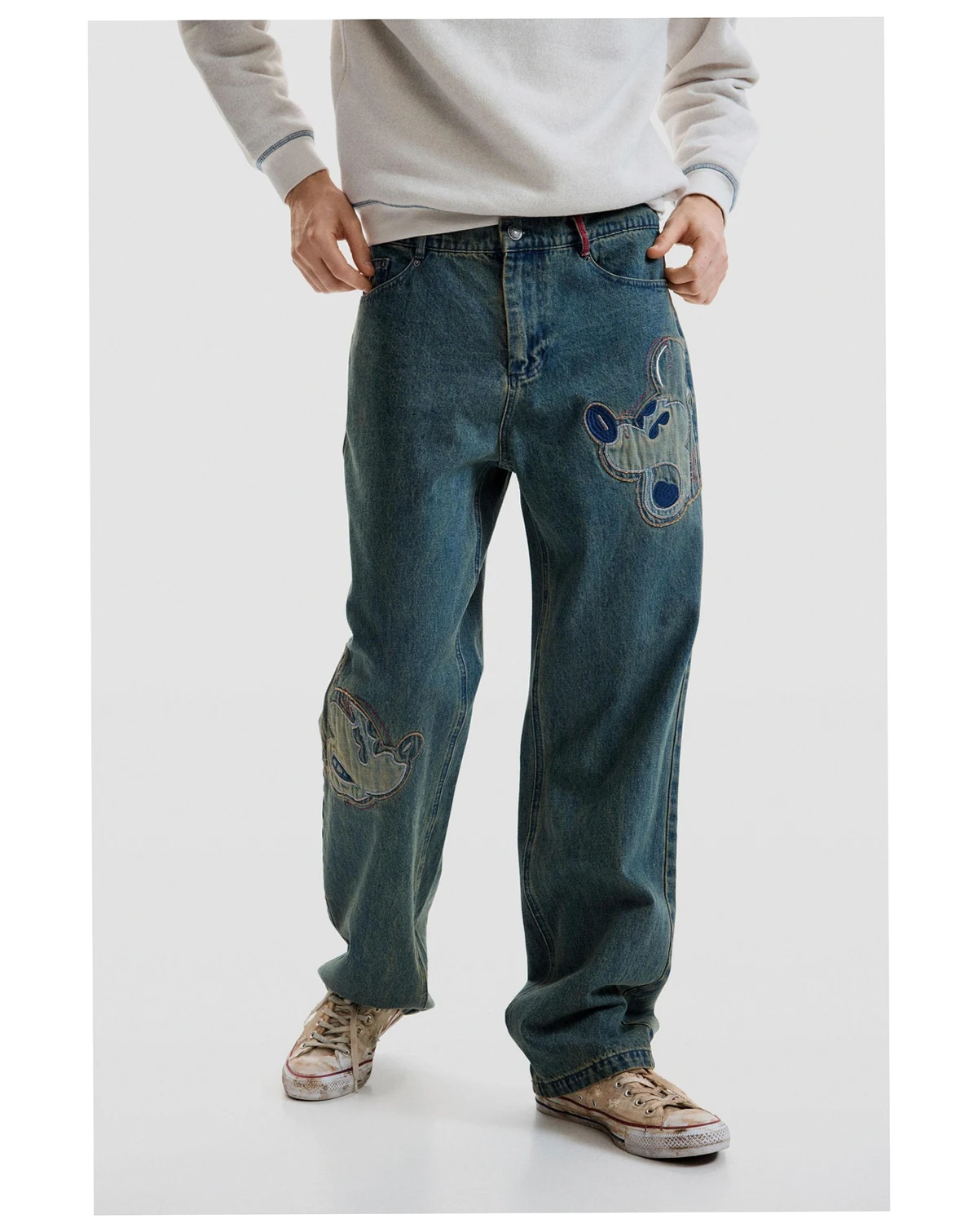 Men's Disney patch jeans
