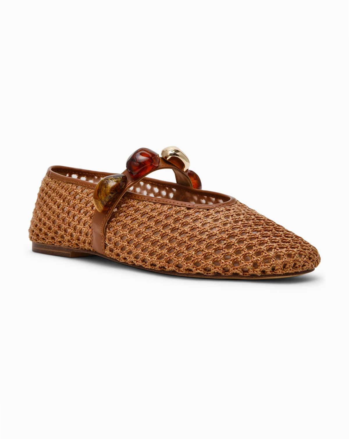Poppin Embellished Mary-Jane Flats
