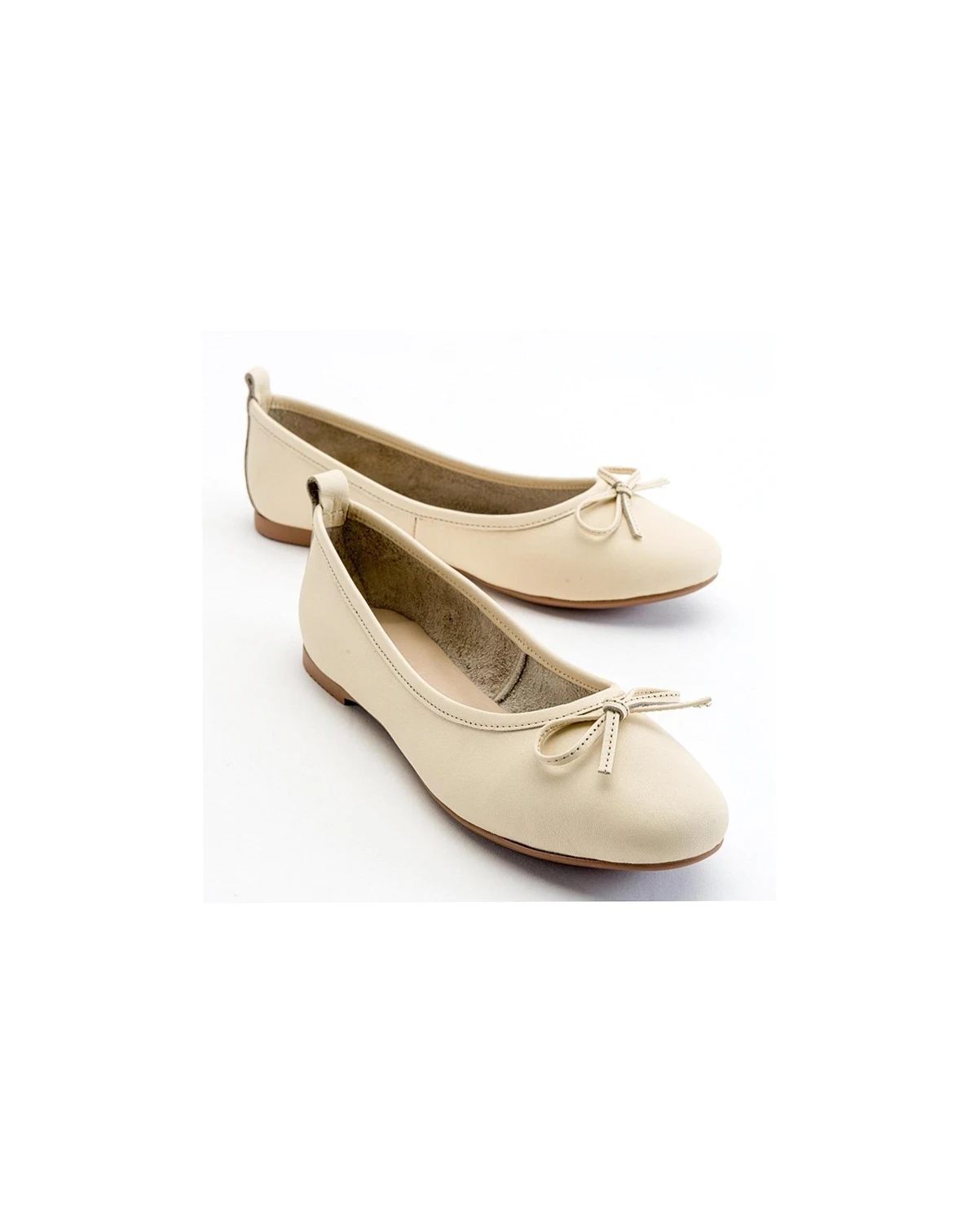 Florence Leather Ballerina Flats