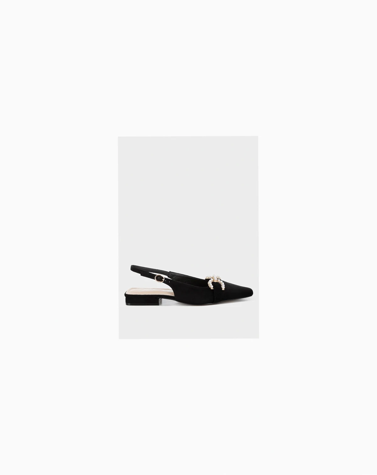 Womens Salova Pearl-Studded Horsebit Flats